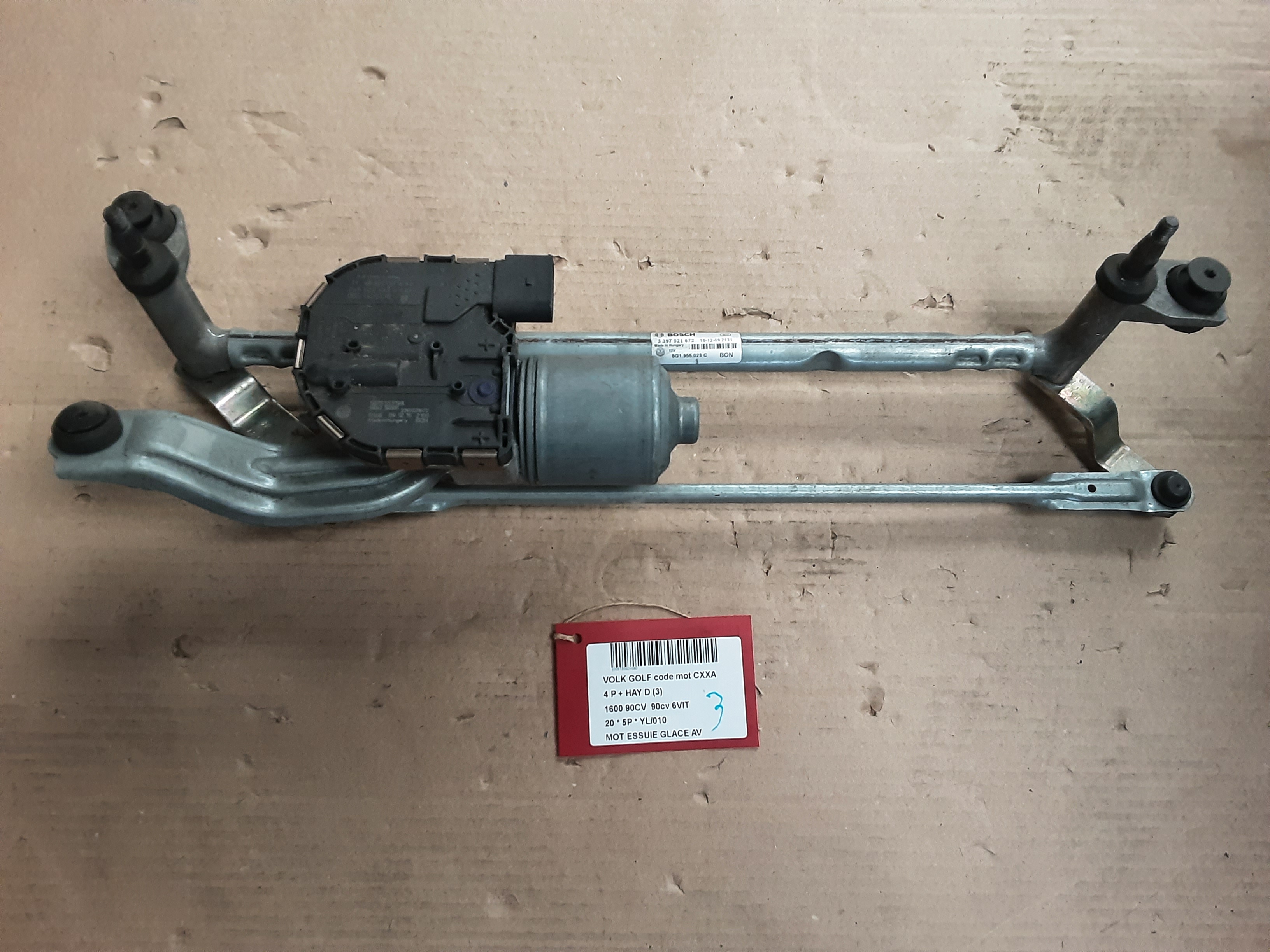 MOTOR RUITENWISSERS VOOR Vw GOLF VII 1/17 - 2/20 FaceLift