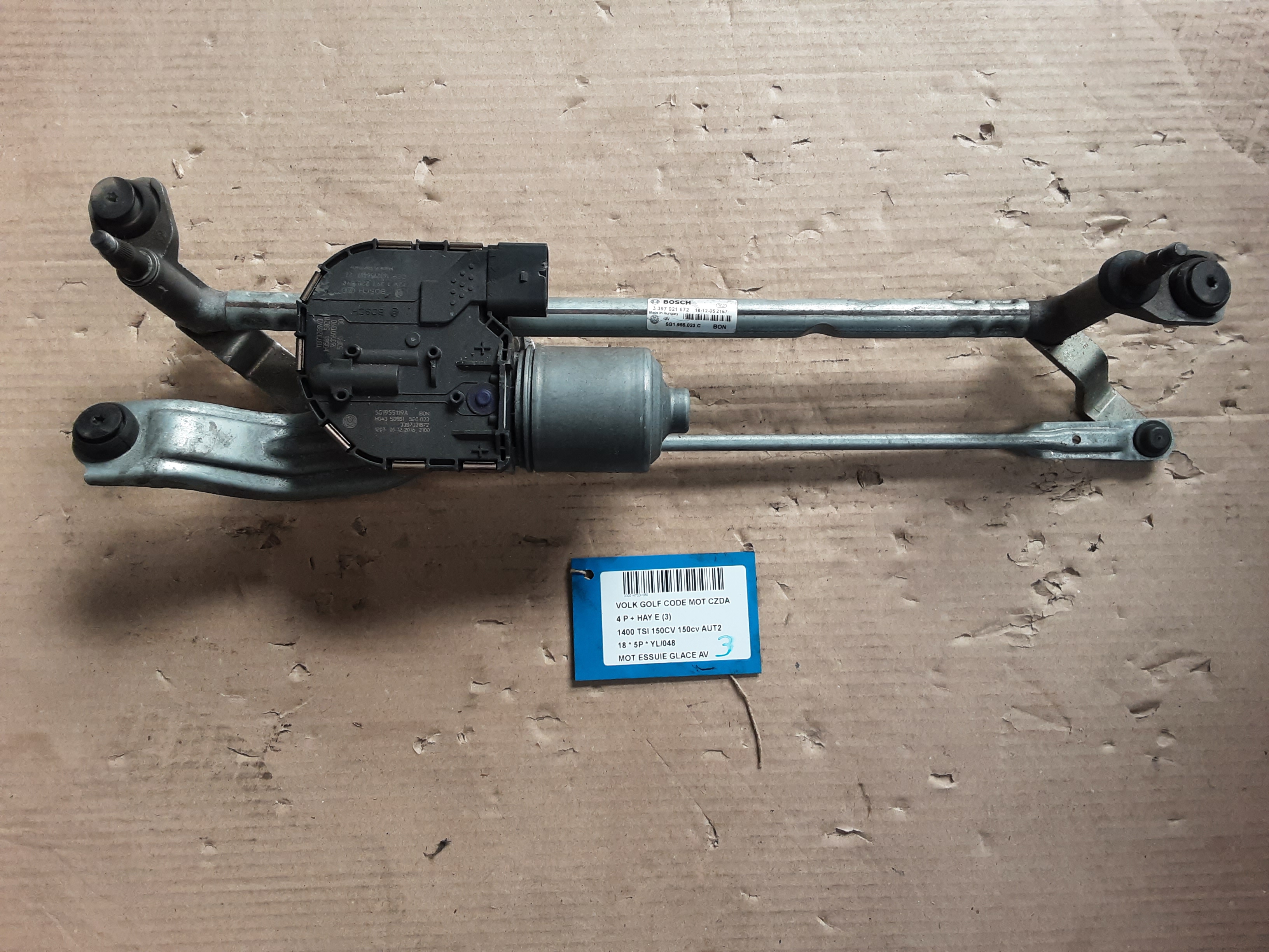 MOTOR RUITENWISSERS VOOR Vw GOLF VII 1/17 - 2/20 FaceLift