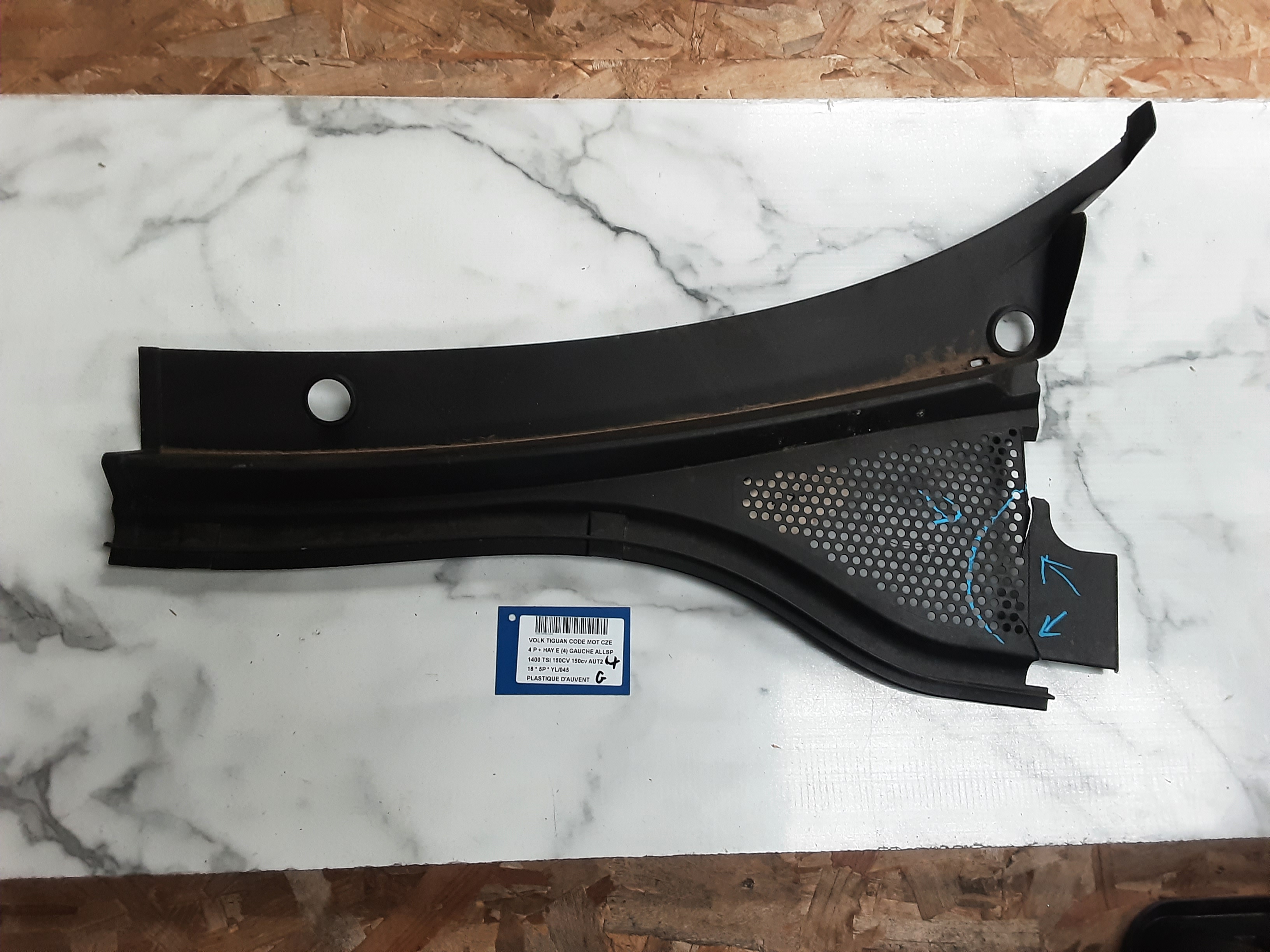 PLASTIEK WINDSCHERM Vw TIGUAN (3) 02/16- 10/20