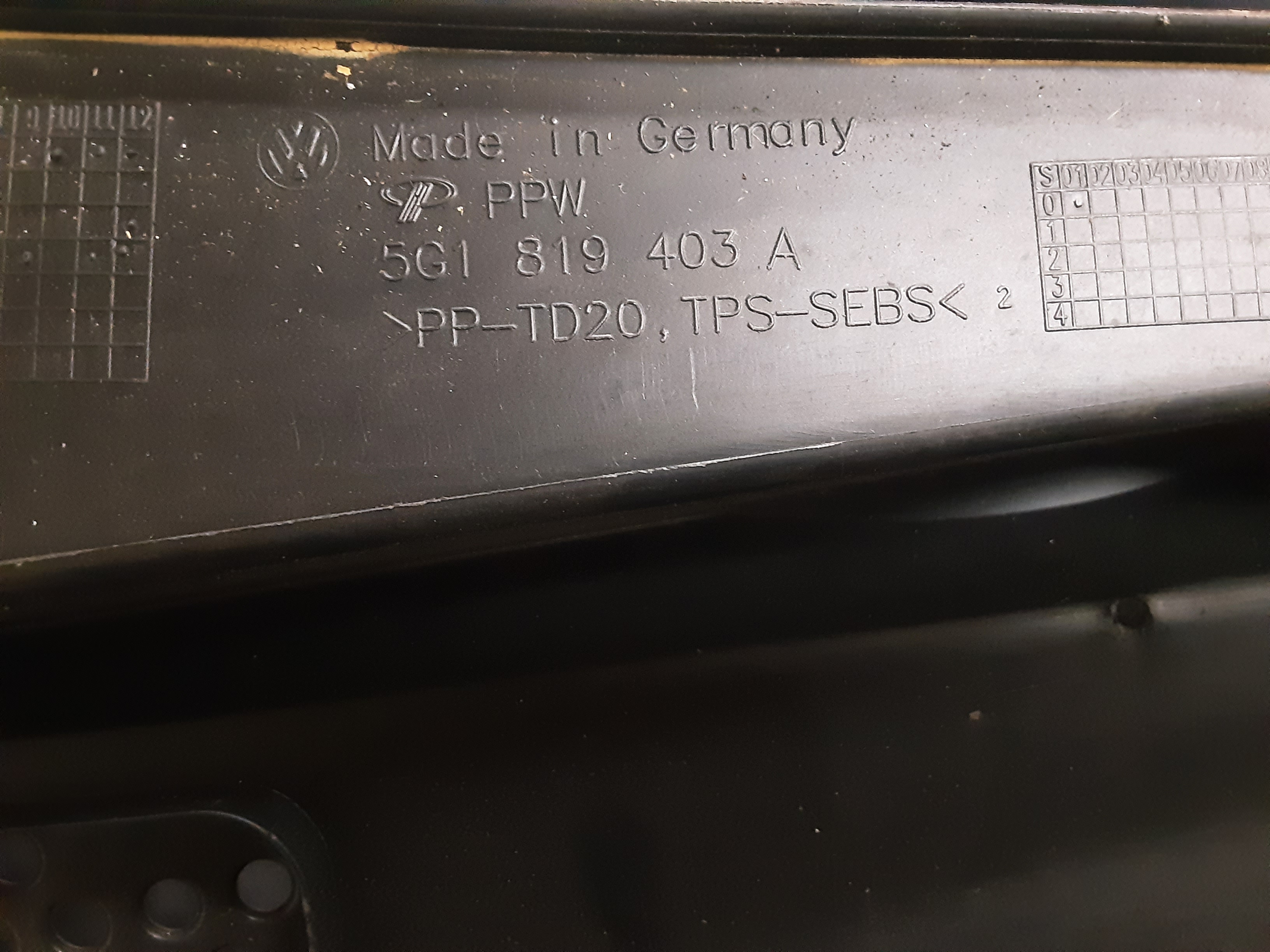 PLASTIEK WINDSCHERM Vw GOLF VII 11/12 - 17