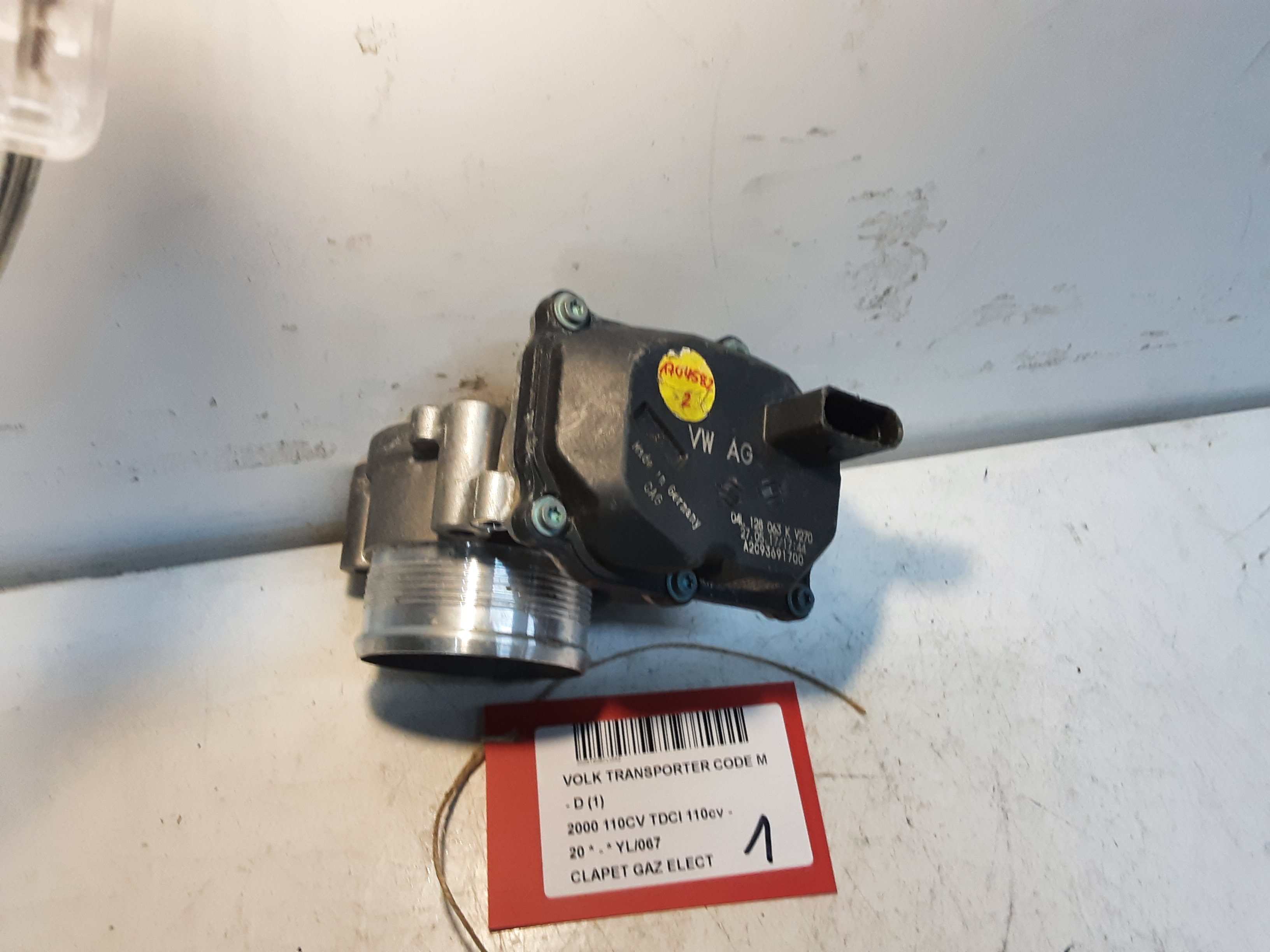 CLAPET DE GAZ ELECTRIQUE Vw TRANSPORTER T6 6/15+