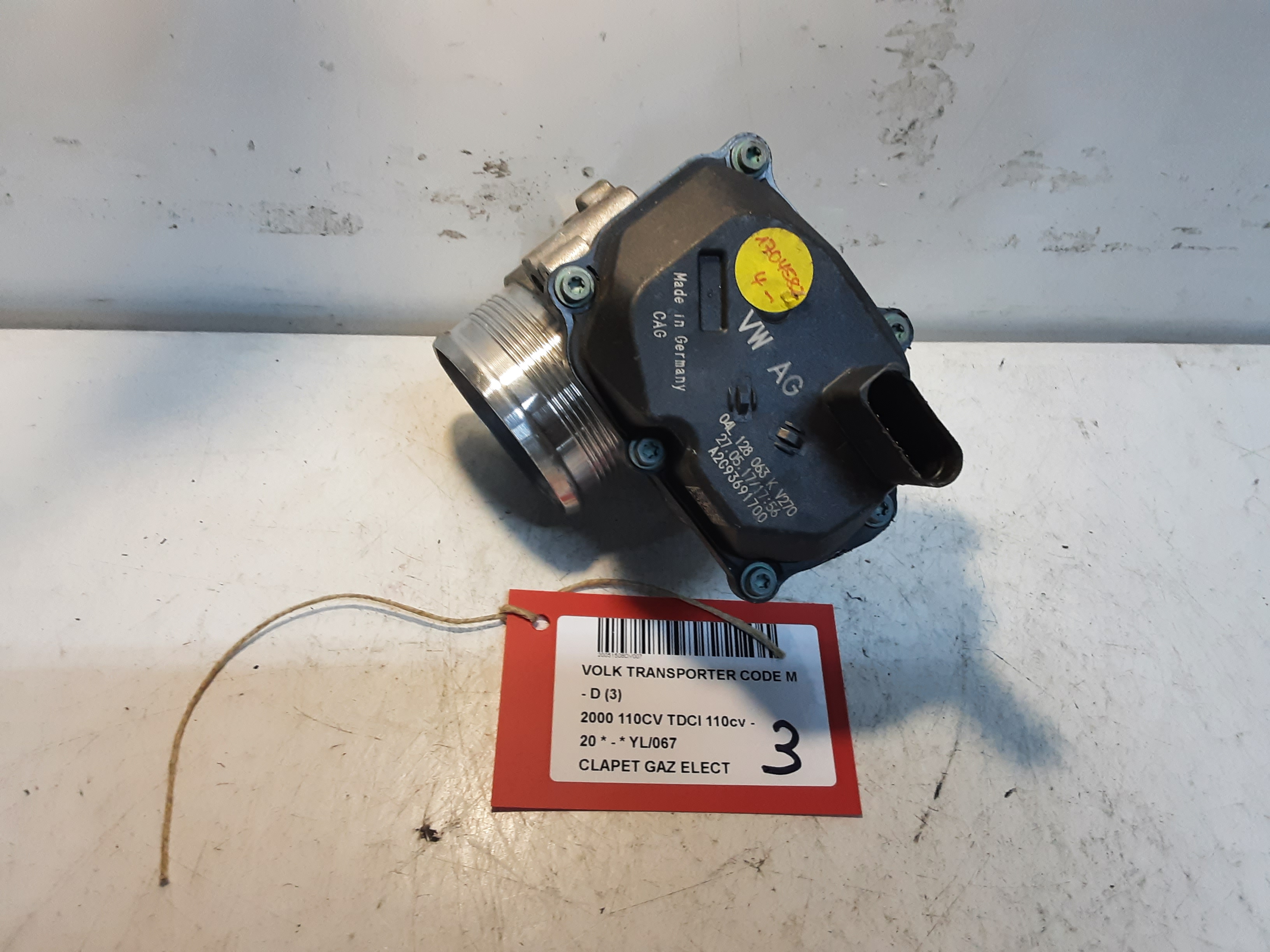 CLAPET DE GAZ ELECTRIQUE Vw TRANSPORTER T6 6/15+