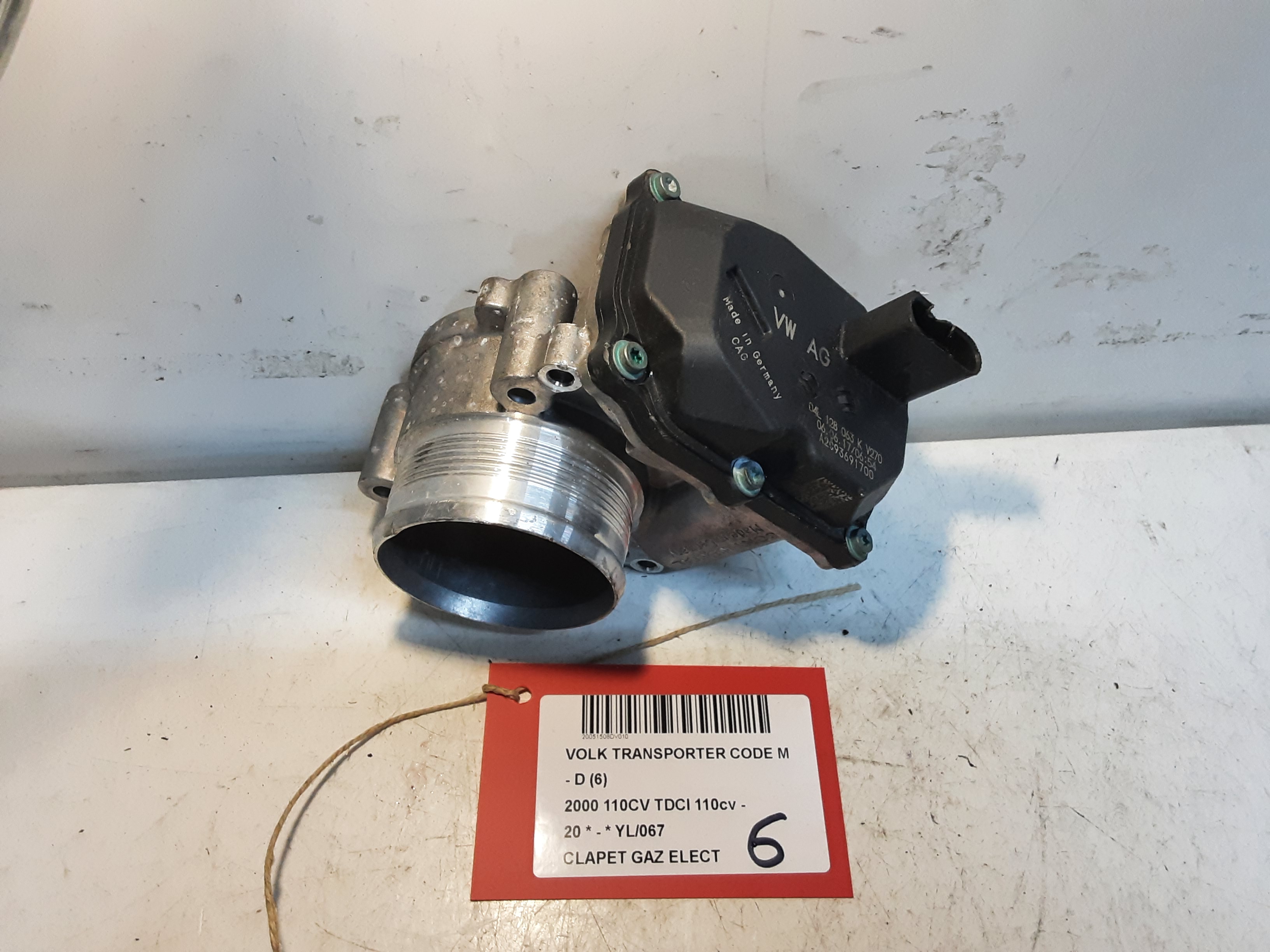 CLAPET DE GAZ ELECTRIQUE Vw TRANSPORTER T6 6/15+
