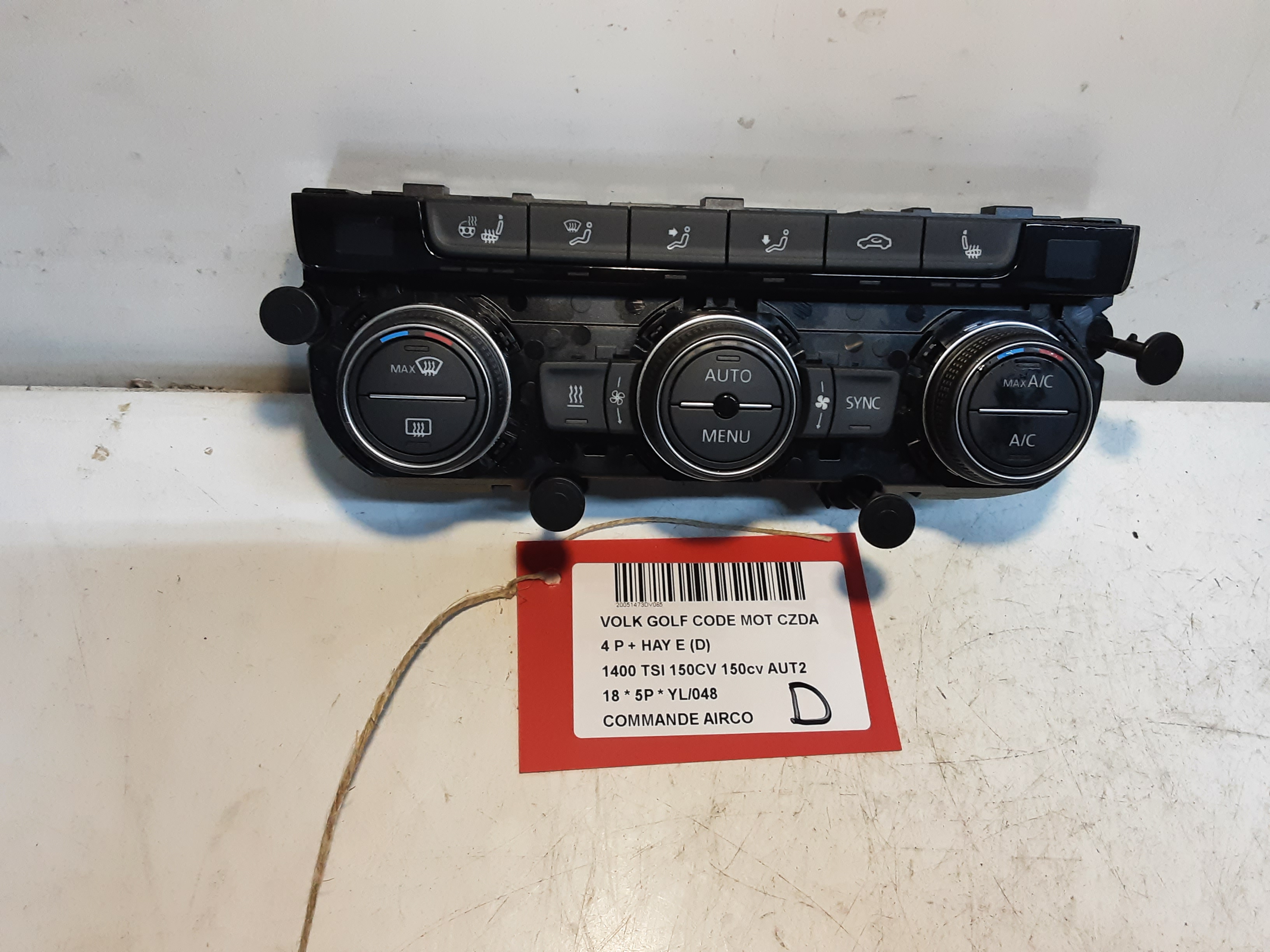 BEDIENINGSPANEEL AIRCO Vw GOLF VII 1/17 - 2/20 FaceLift