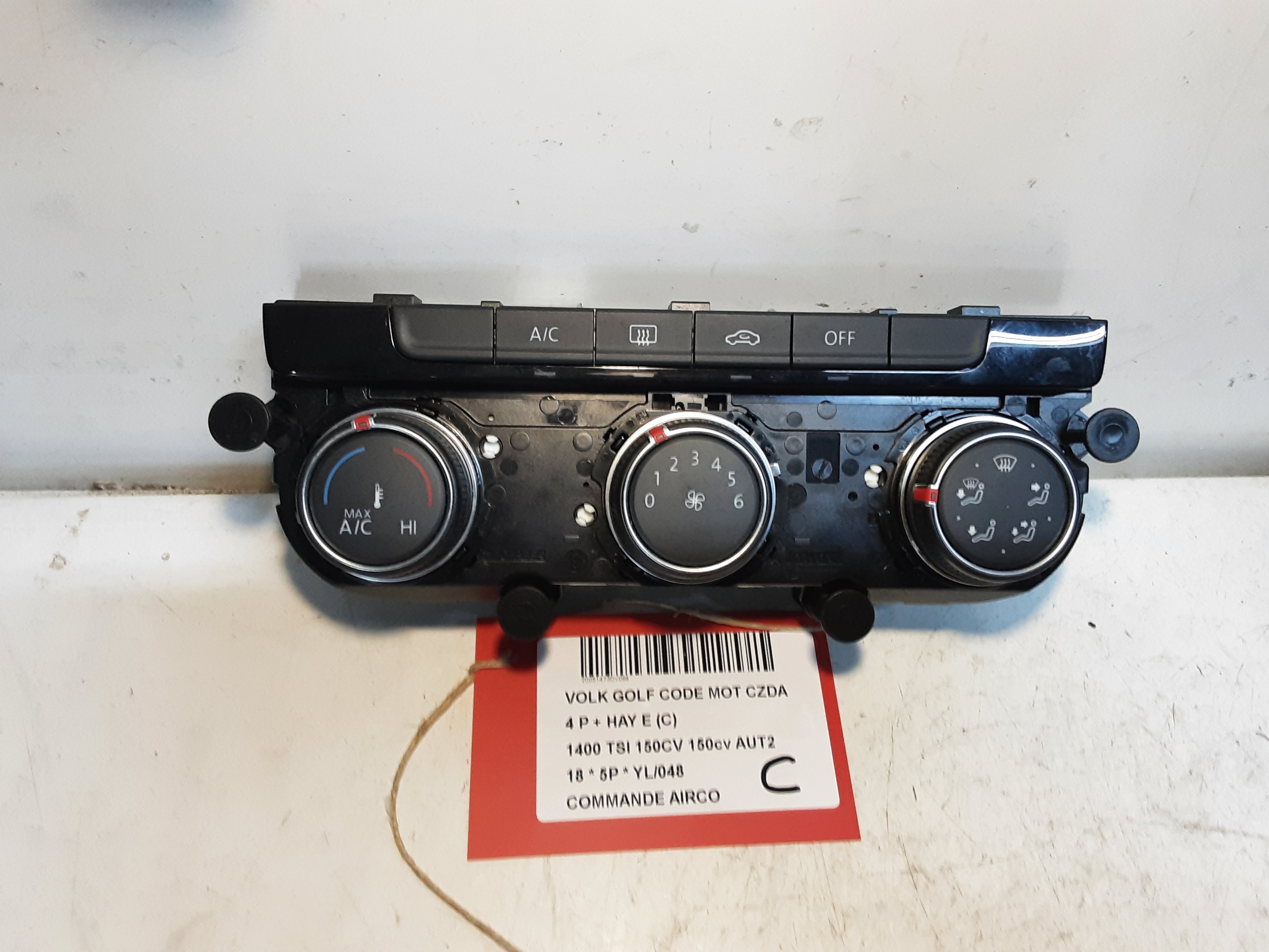 BEDIENINGSPANEEL AIRCO Vw GOLF VII 1/17 - 2/20 FaceLift