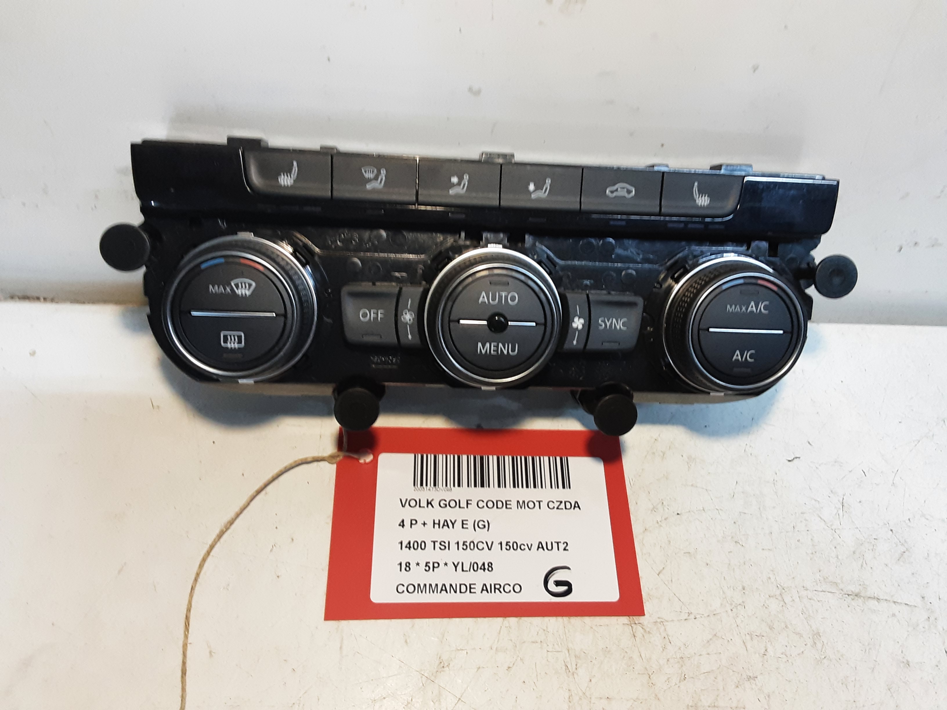 BEDIENINGSPANEEL AIRCO Vw GOLF VII 1/17 - 2/20 FaceLift
