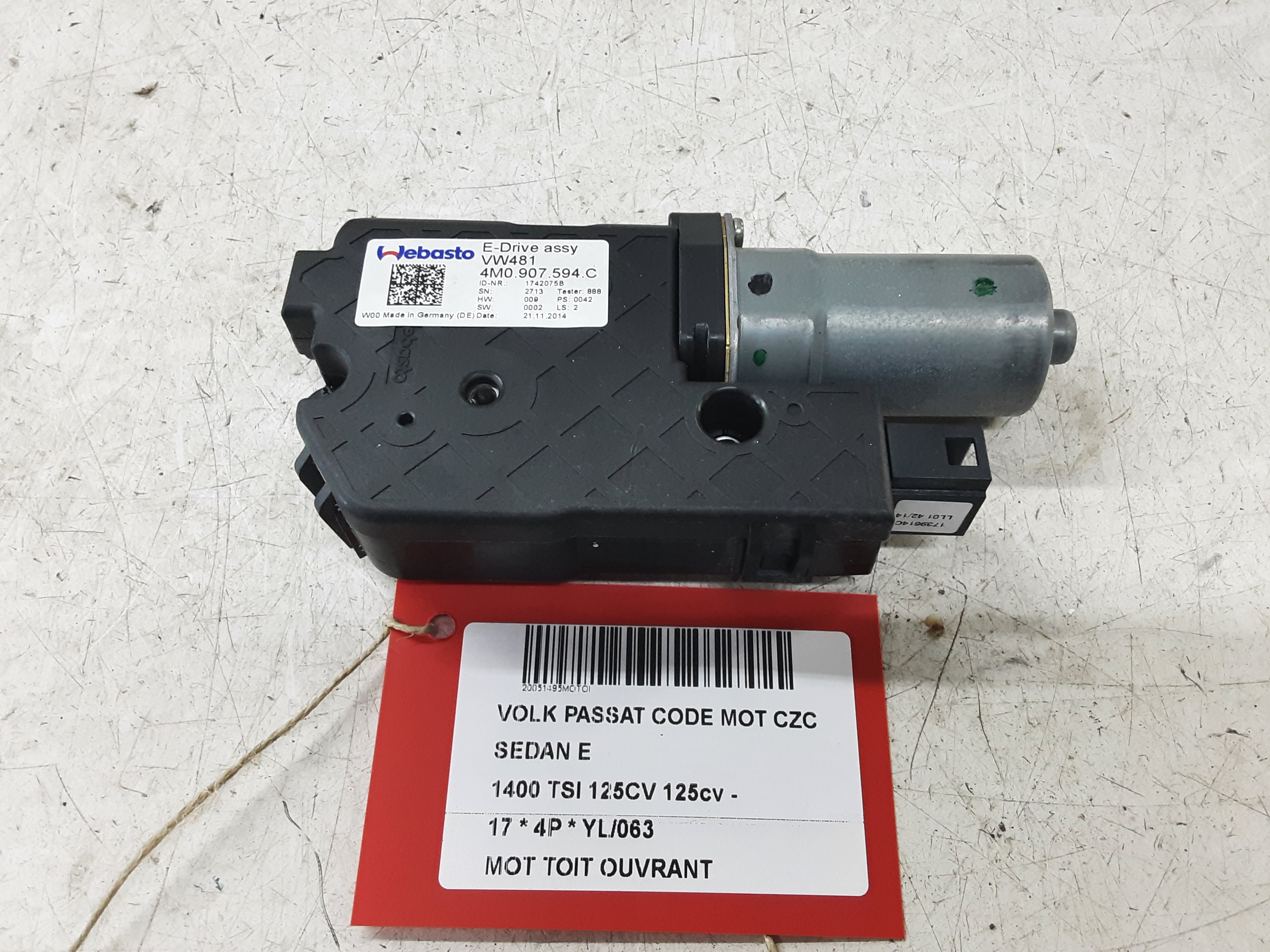MOTOR SCHUIFDAK Vw PASSAT 11/14 - 19
