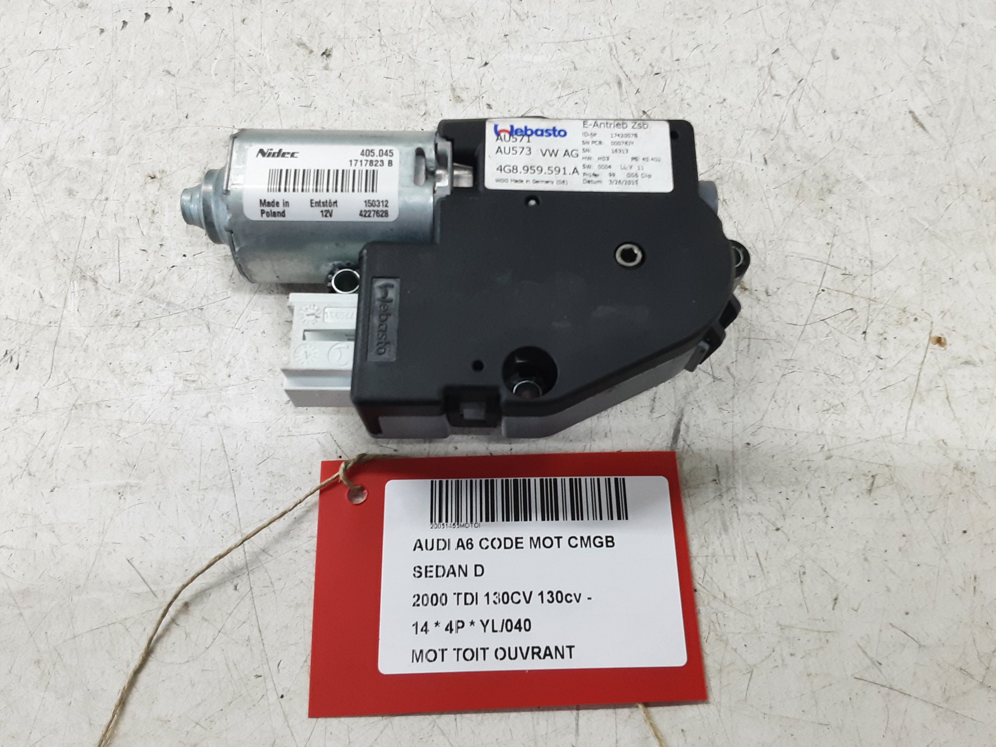 MOTOR SCHUIFDAK Audi A6 04/11 - 14