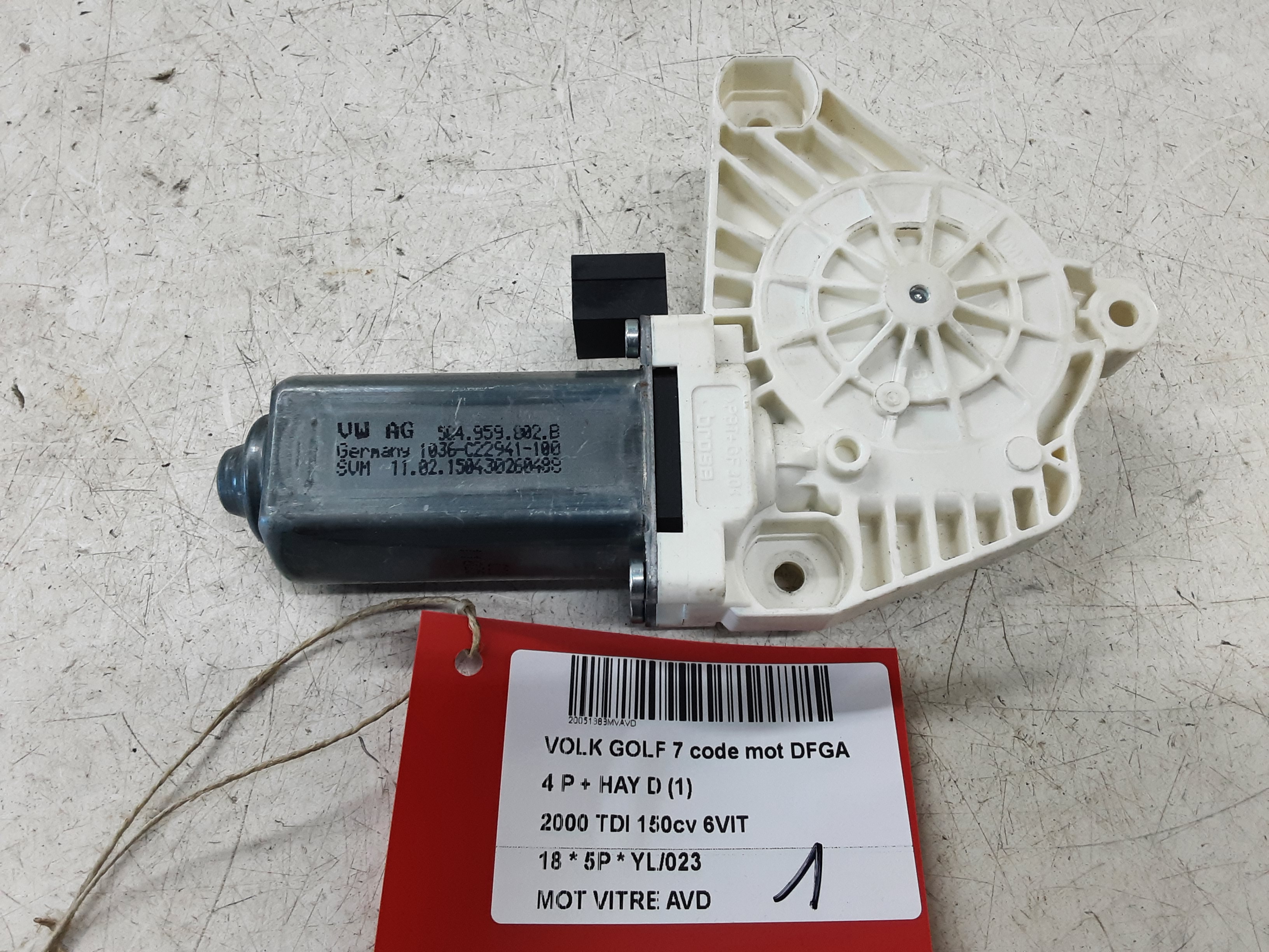 MOTOR RUITMECHANISME VOOR RECHTS Vw GOLF VII 1/17 - 2/20 FaceLift