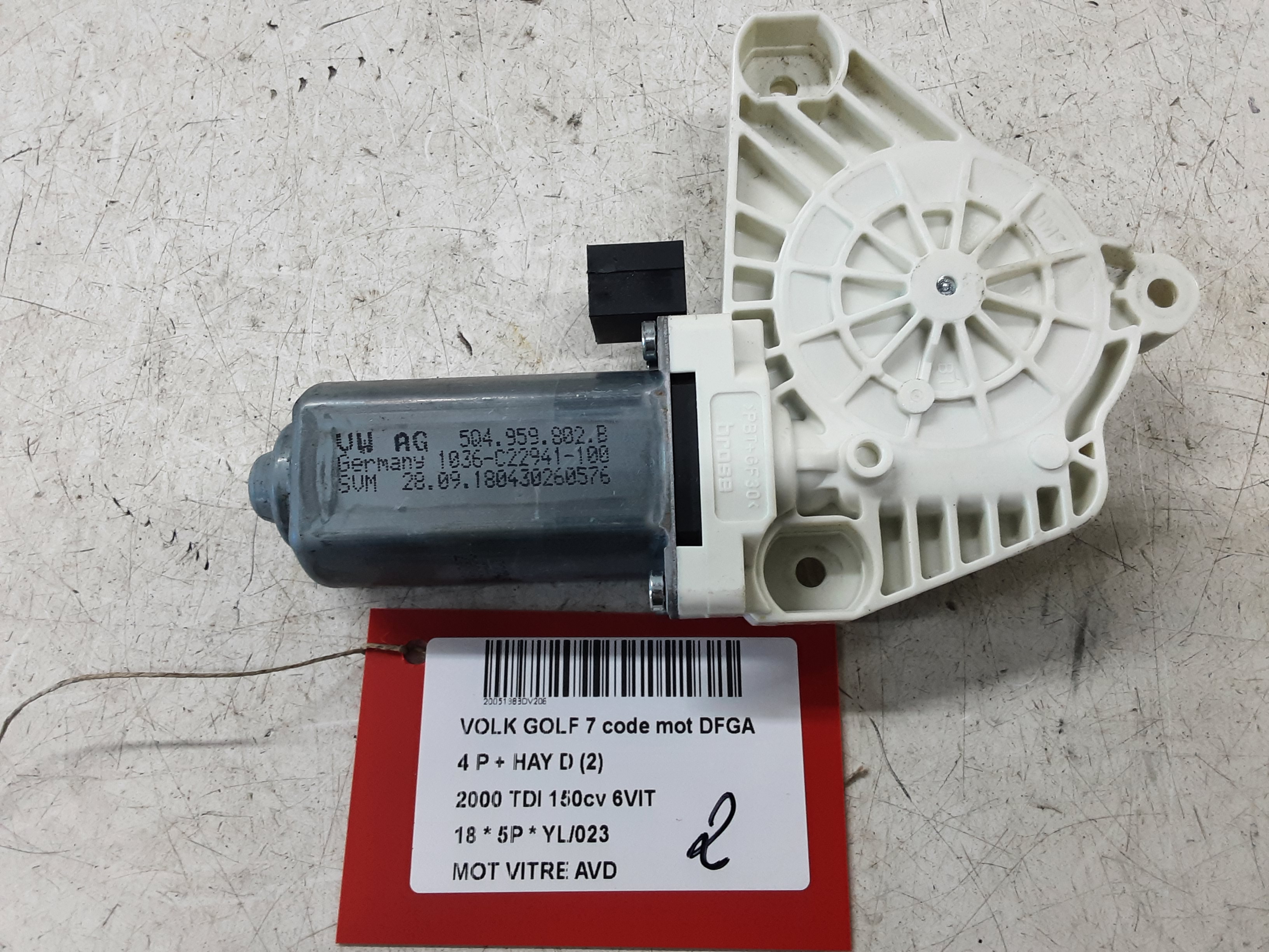 MOTOR RUITMECHANISME VOOR RECHTS Vw GOLF VII 1/17 - 2/20 FaceLift