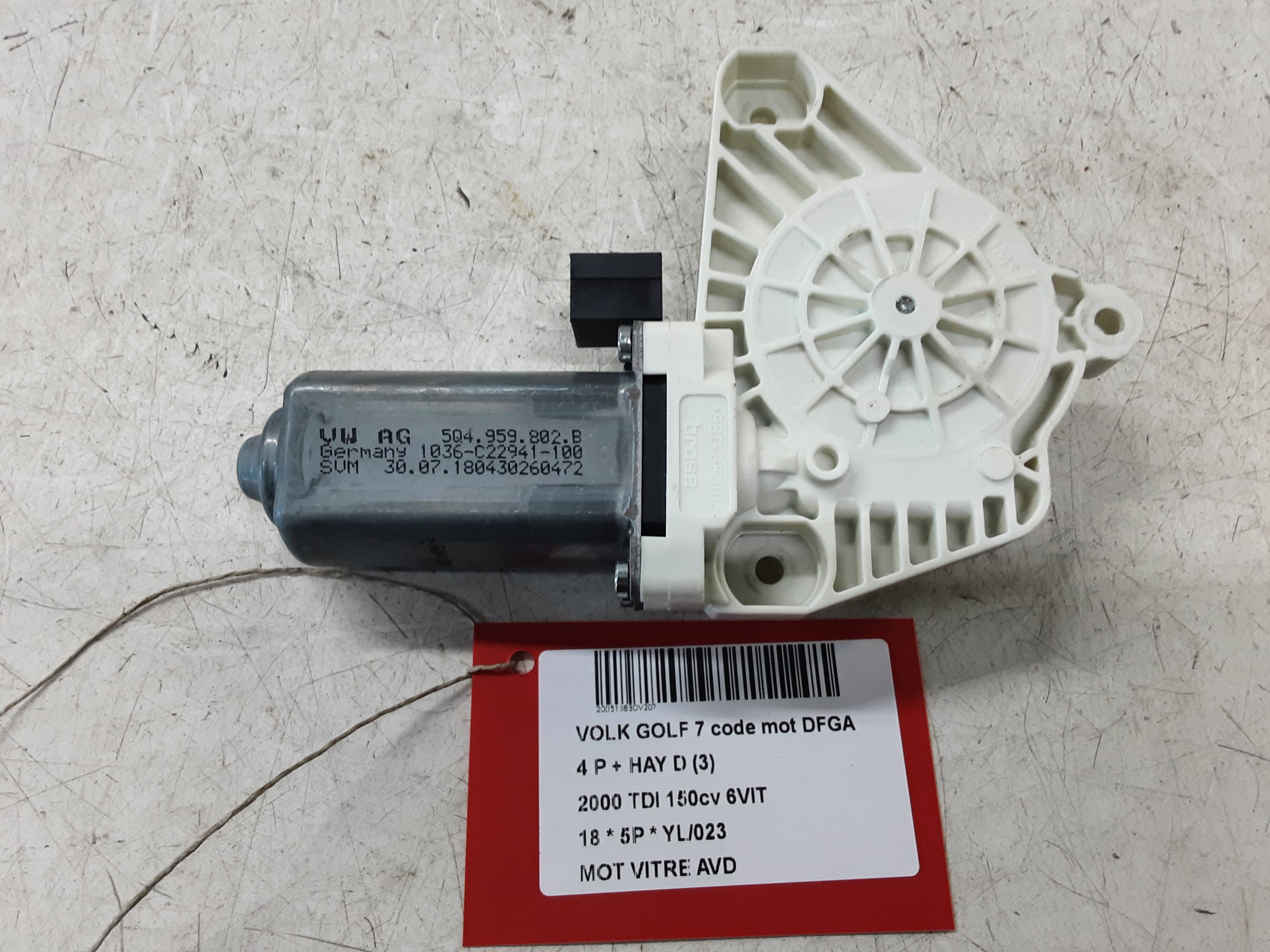 MOTOR RUITMECHANISME VOOR RECHTS Vw GOLF VII 1/17 - 2/20 FaceLift