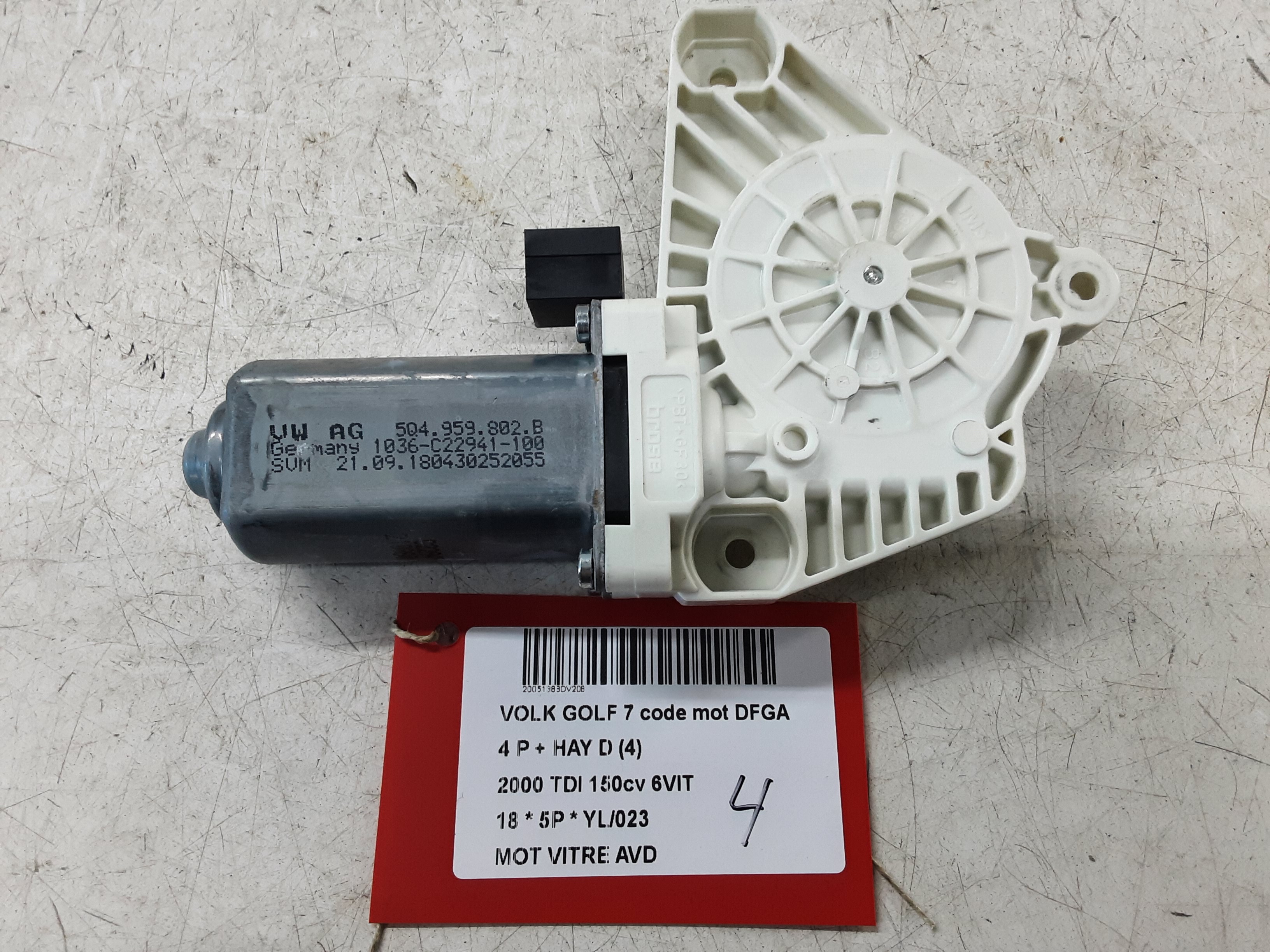 MOTOR RUITMECHANISME VOOR RECHTS Vw GOLF VII 1/17 - 2/20 FaceLift