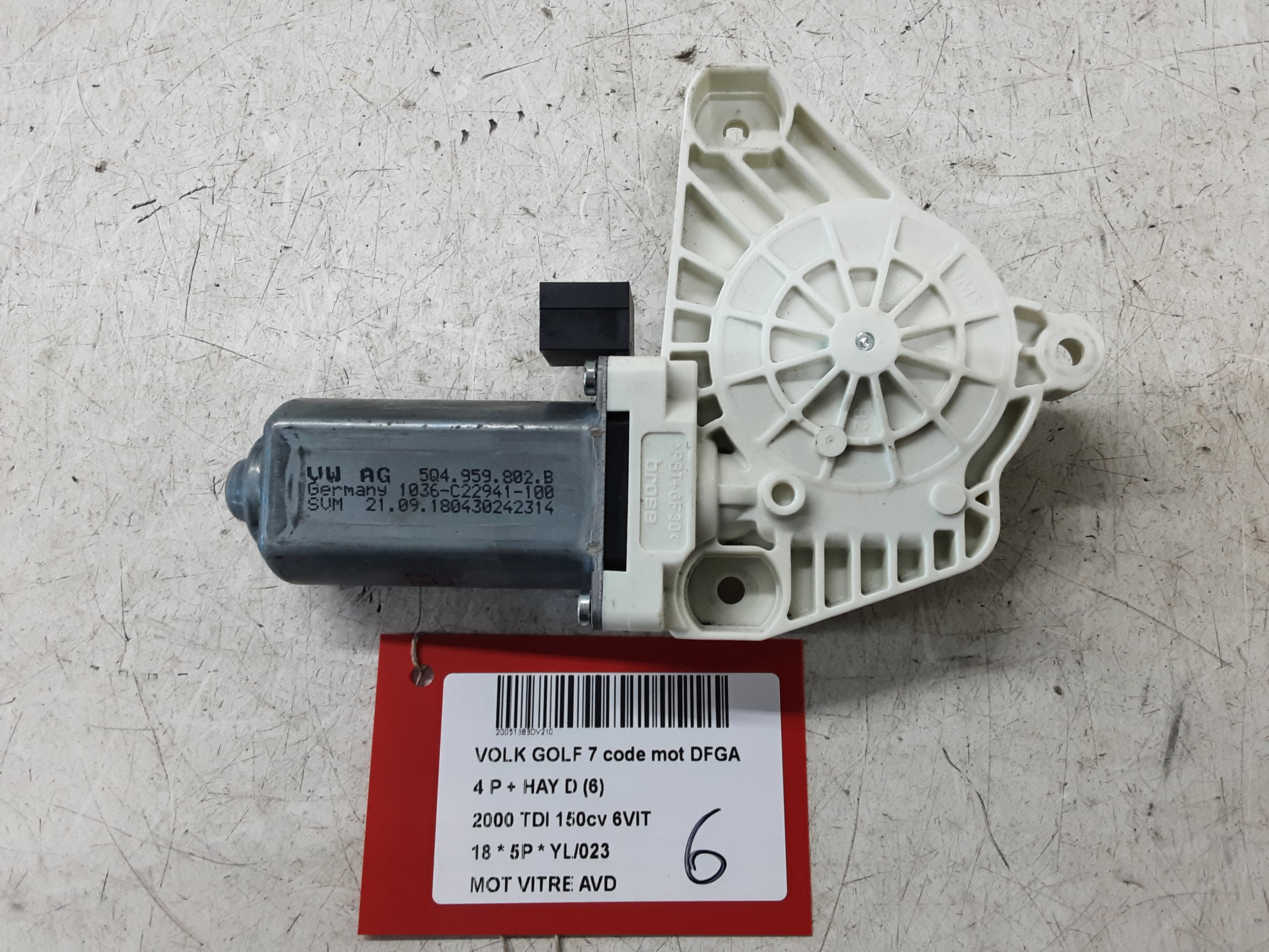 MOTOR RUITMECHANISME VOOR RECHTS Vw GOLF VII 1/17 - 2/20 FaceLift