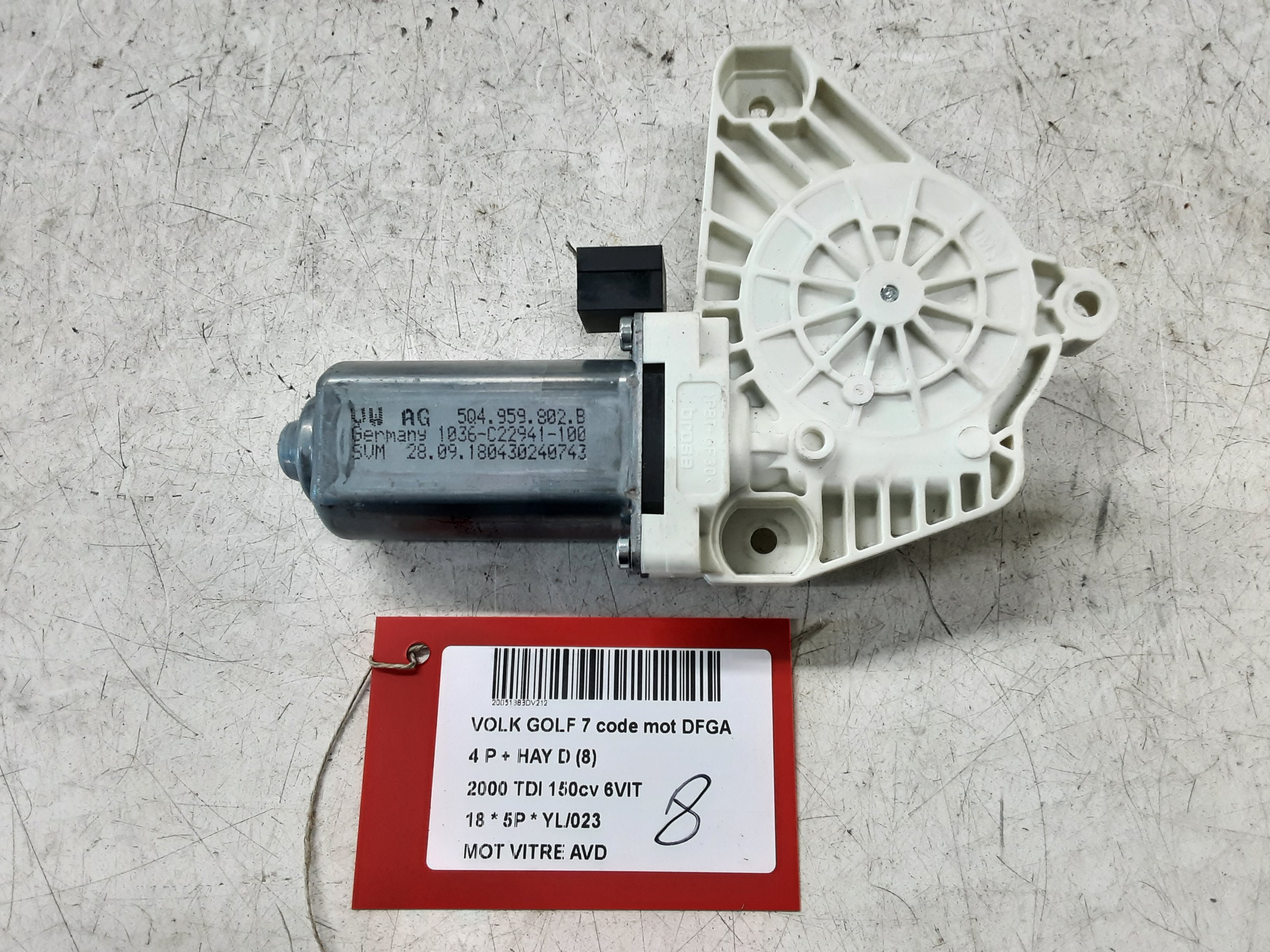 MOTOR RUITMECHANISME VOOR RECHTS Vw GOLF VII 1/17 - 2/20 FaceLift