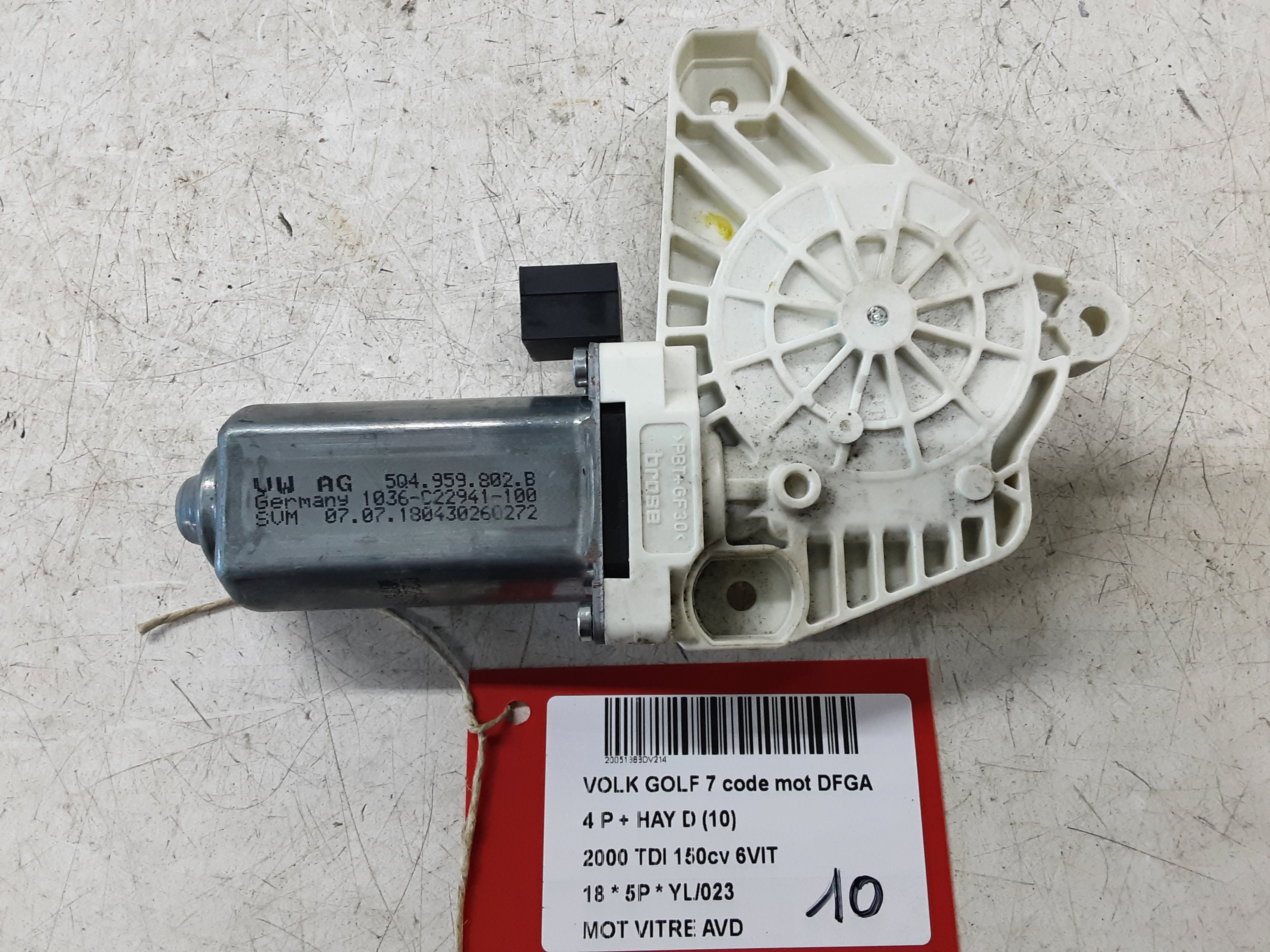 MOTOR RUITMECHANISME VOOR RECHTS Vw GOLF VII 1/17 - 2/20 FaceLift