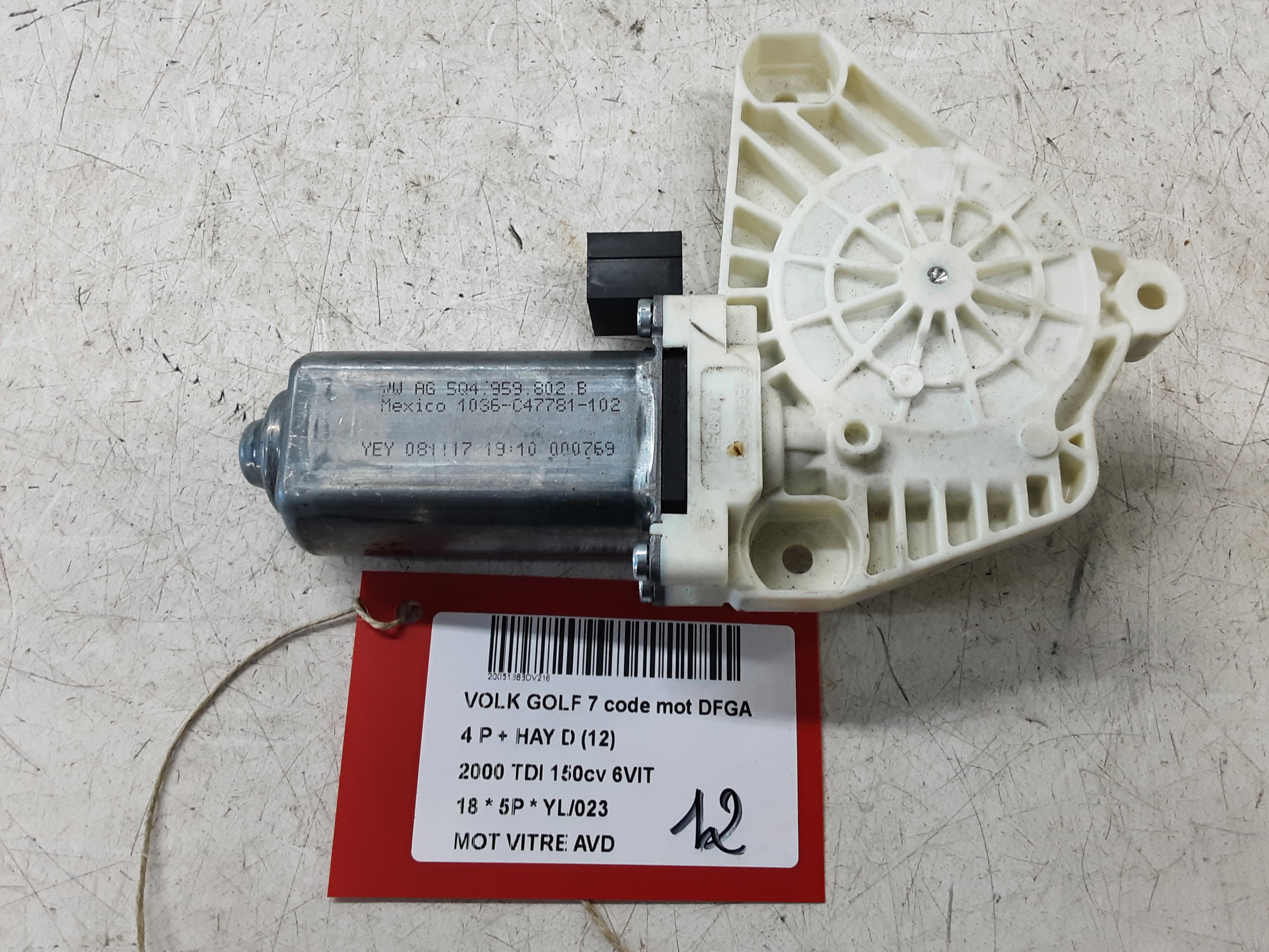 MOTOR RUITMECHANISME VOOR RECHTS Vw GOLF VII 1/17 - 2/20 FaceLift