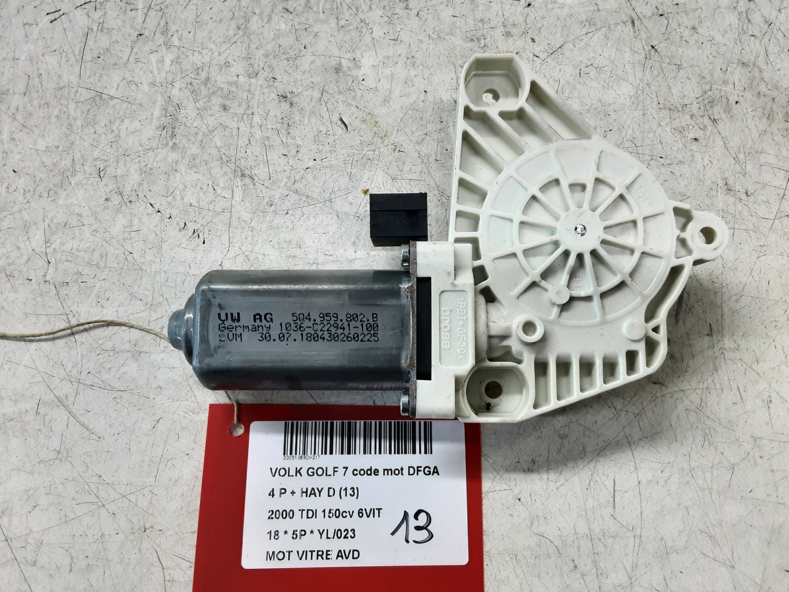 MOTOR RUITMECHANISME VOOR RECHTS Vw GOLF VII 1/17 - 2/20 FaceLift