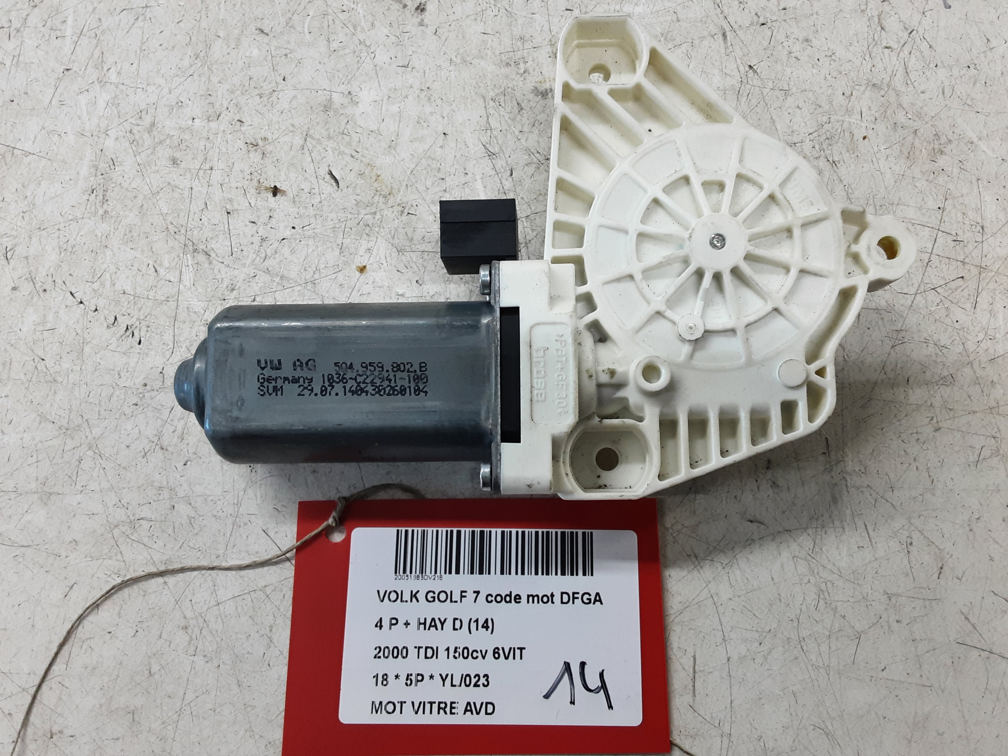 MOTOR RUITMECHANISME VOOR RECHTS Vw GOLF VII 1/17 - 2/20 FaceLift