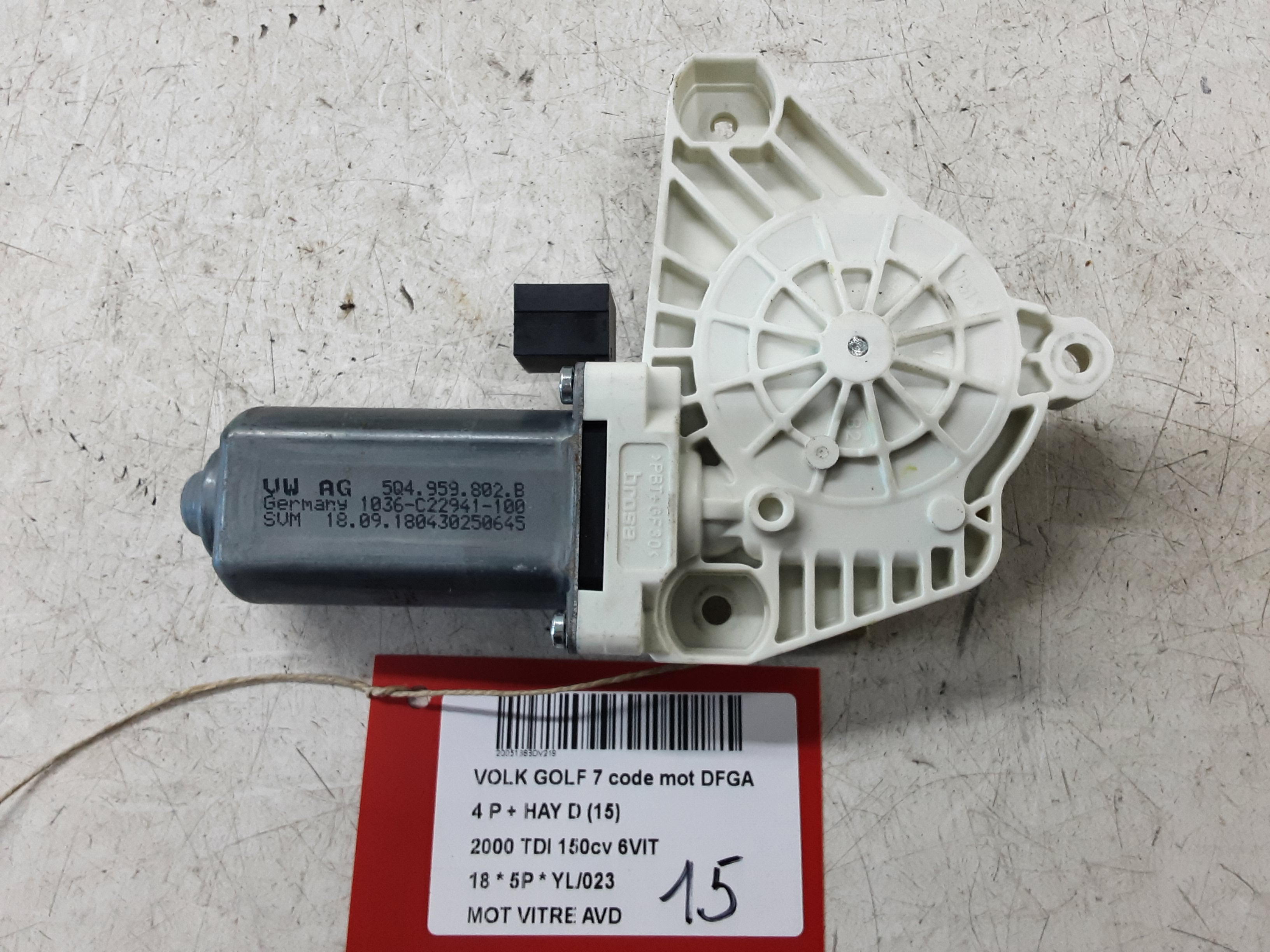 MOTOR RUITMECHANISME VOOR RECHTS Vw GOLF VII 1/17 - 2/20 FaceLift