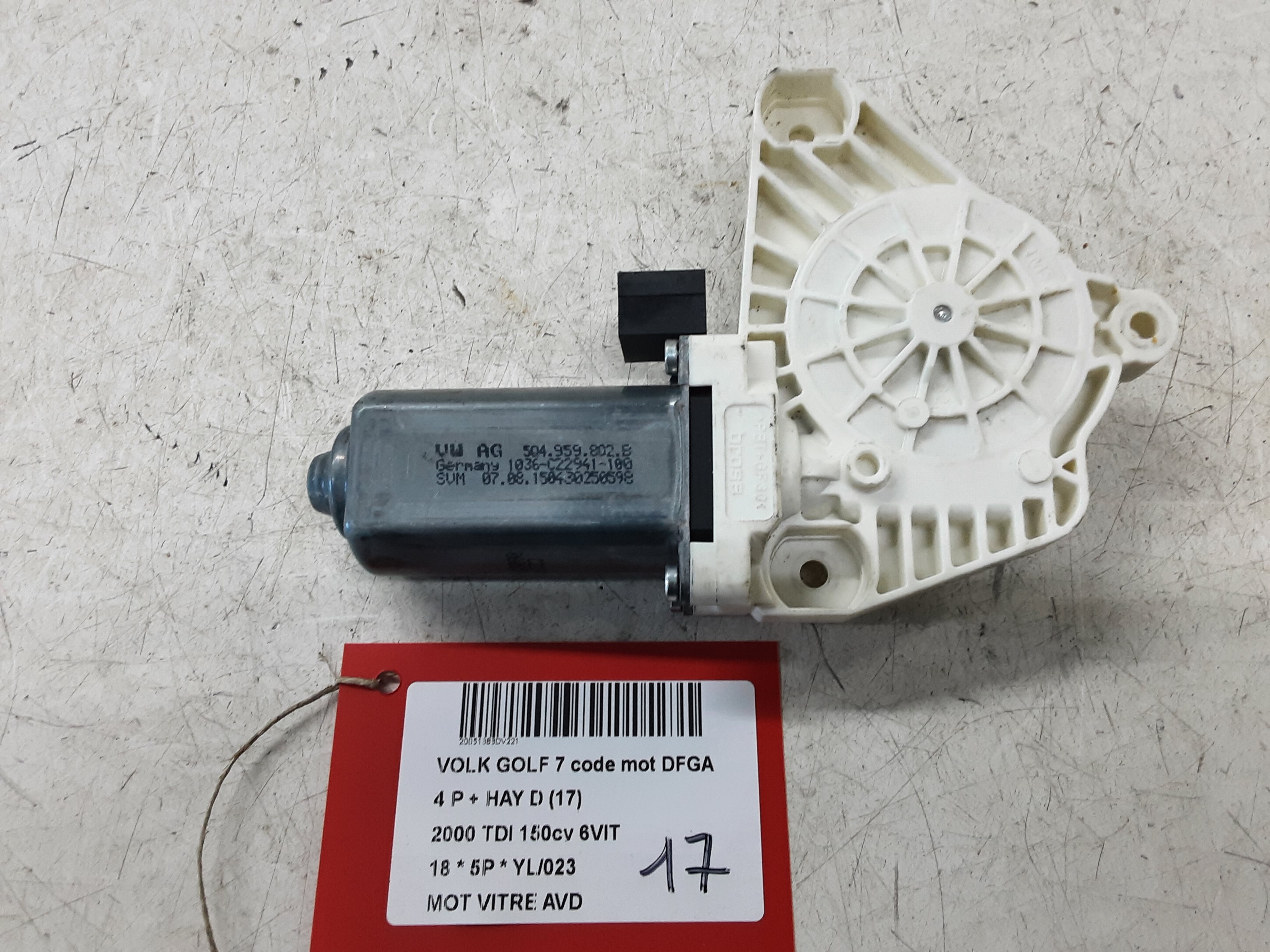 MOTOR RUITMECHANISME VOOR RECHTS Vw GOLF VII 1/17 - 2/20 FaceLift