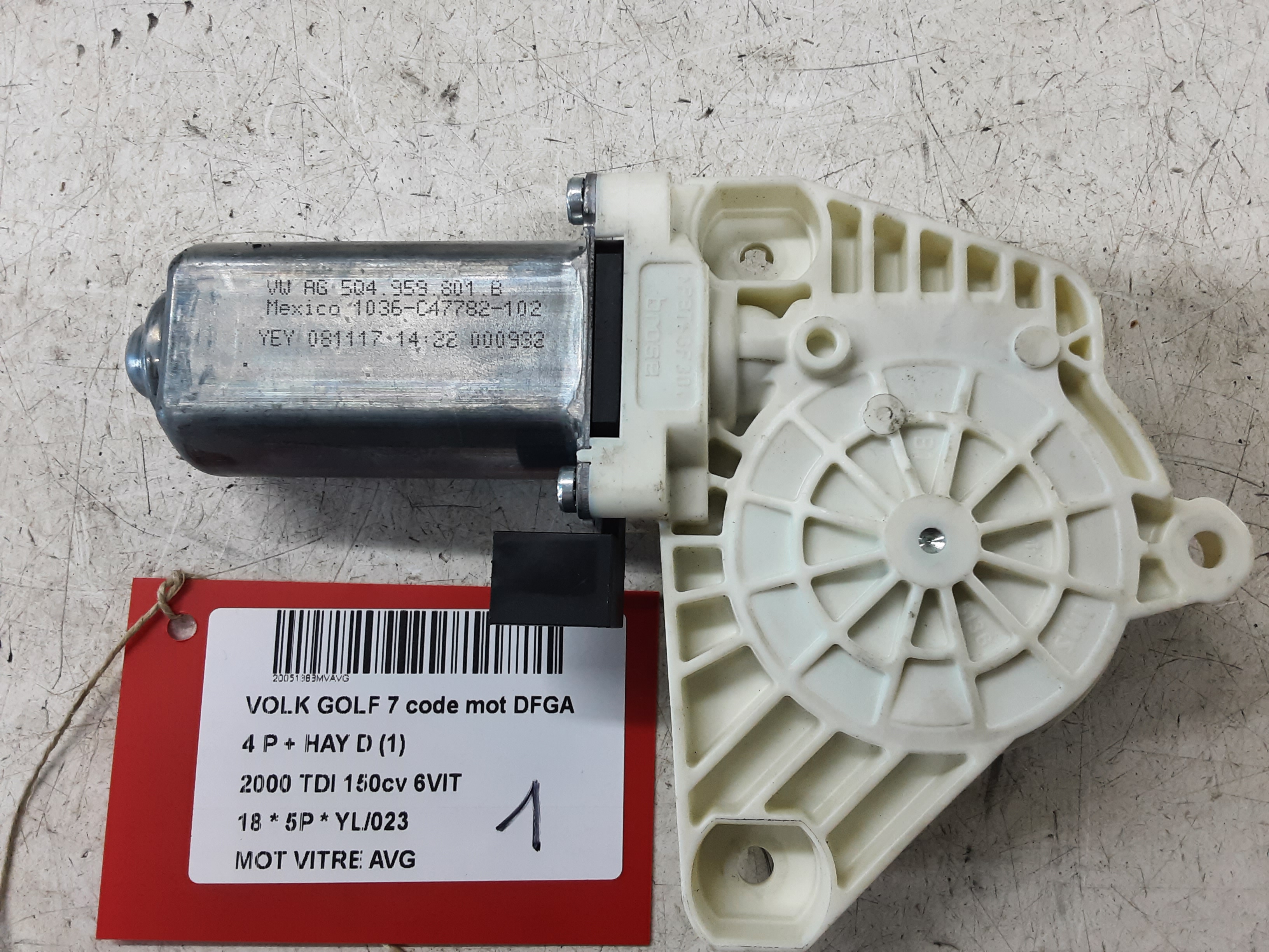 MOTOR RUITMECHANISME VOOR LINKS Vw GOLF VII 1/17 - 2/20 FaceLift