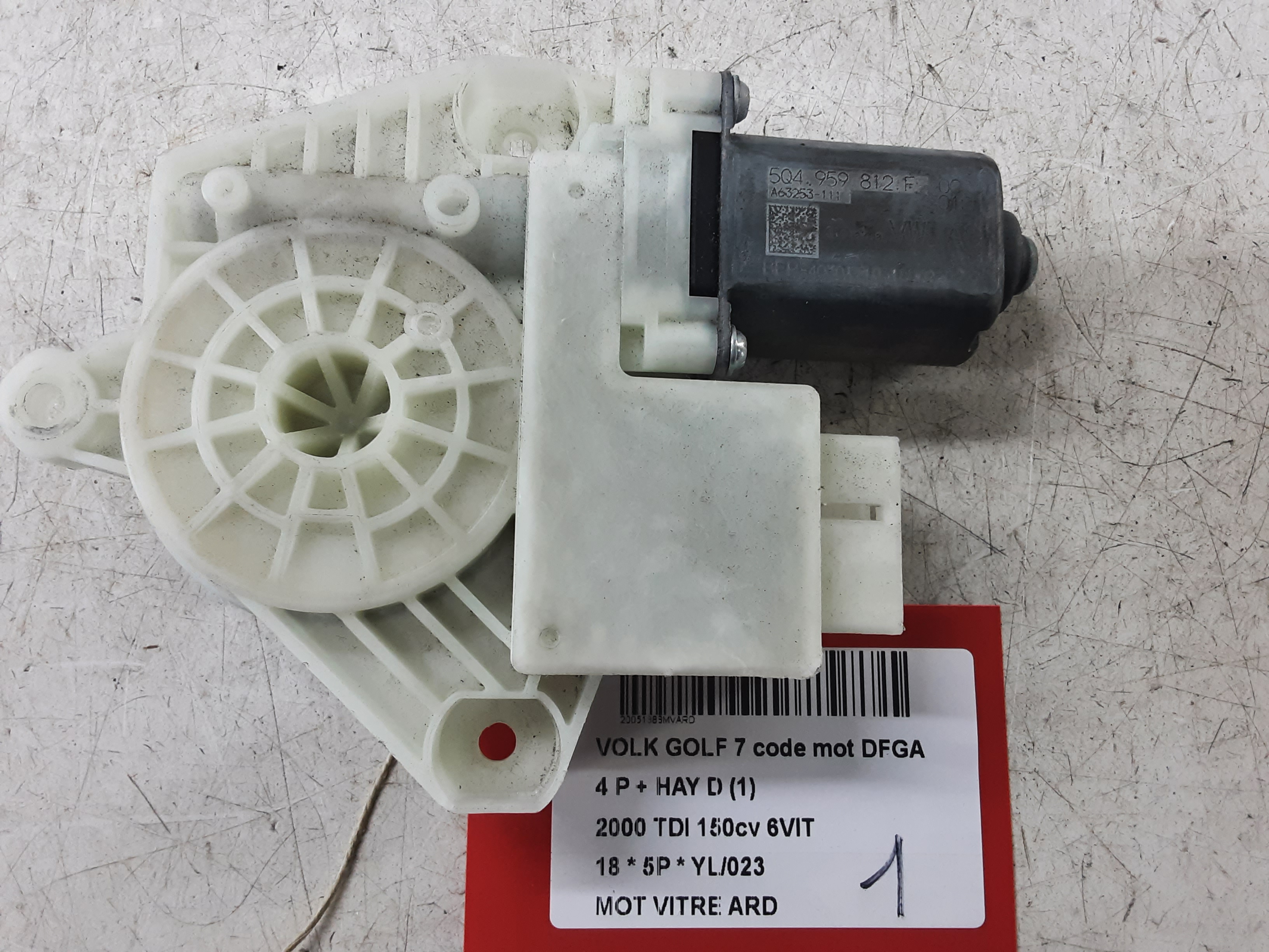 MOTOR RUITMECHANISME ACHTER RECHTS Vw GOLF VII 1/17 - 2/20 FaceLift