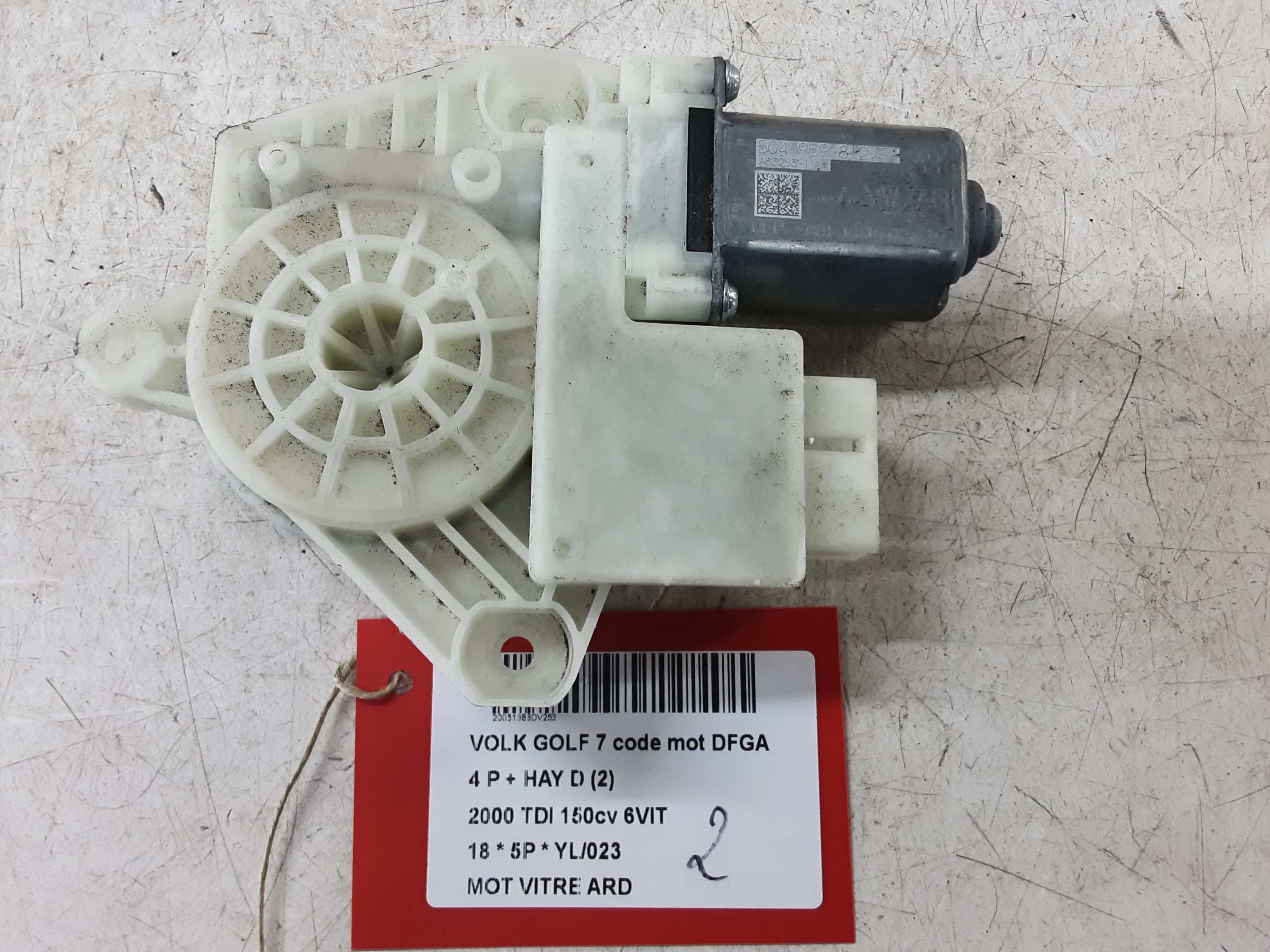 MOTOR RUITMECHANISME ACHTER RECHTS Vw GOLF VII 1/17 - 2/20 FaceLift