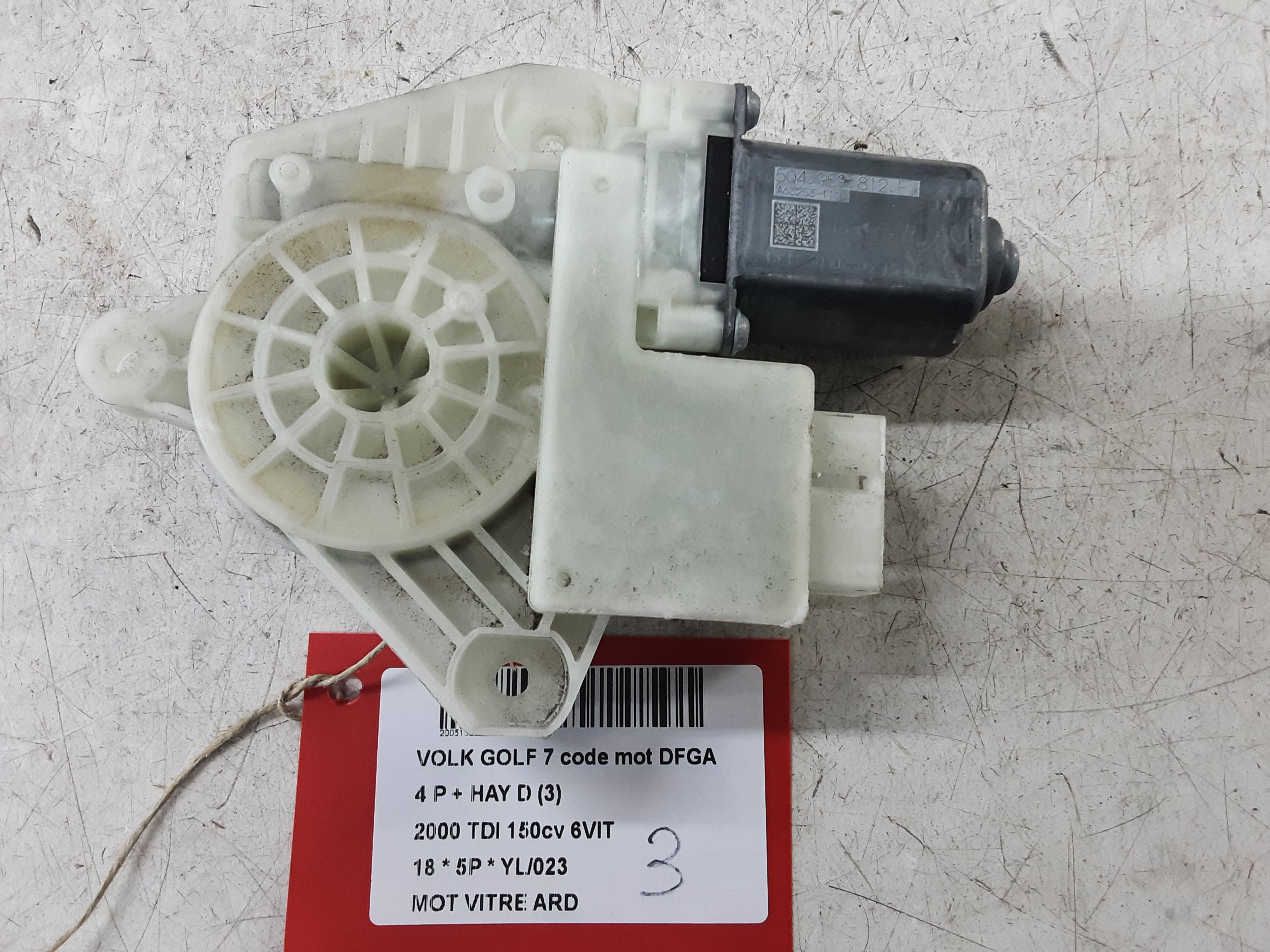 MOTOR RUITMECHANISME ACHTER RECHTS Vw GOLF VII 1/17 - 2/20 FaceLift