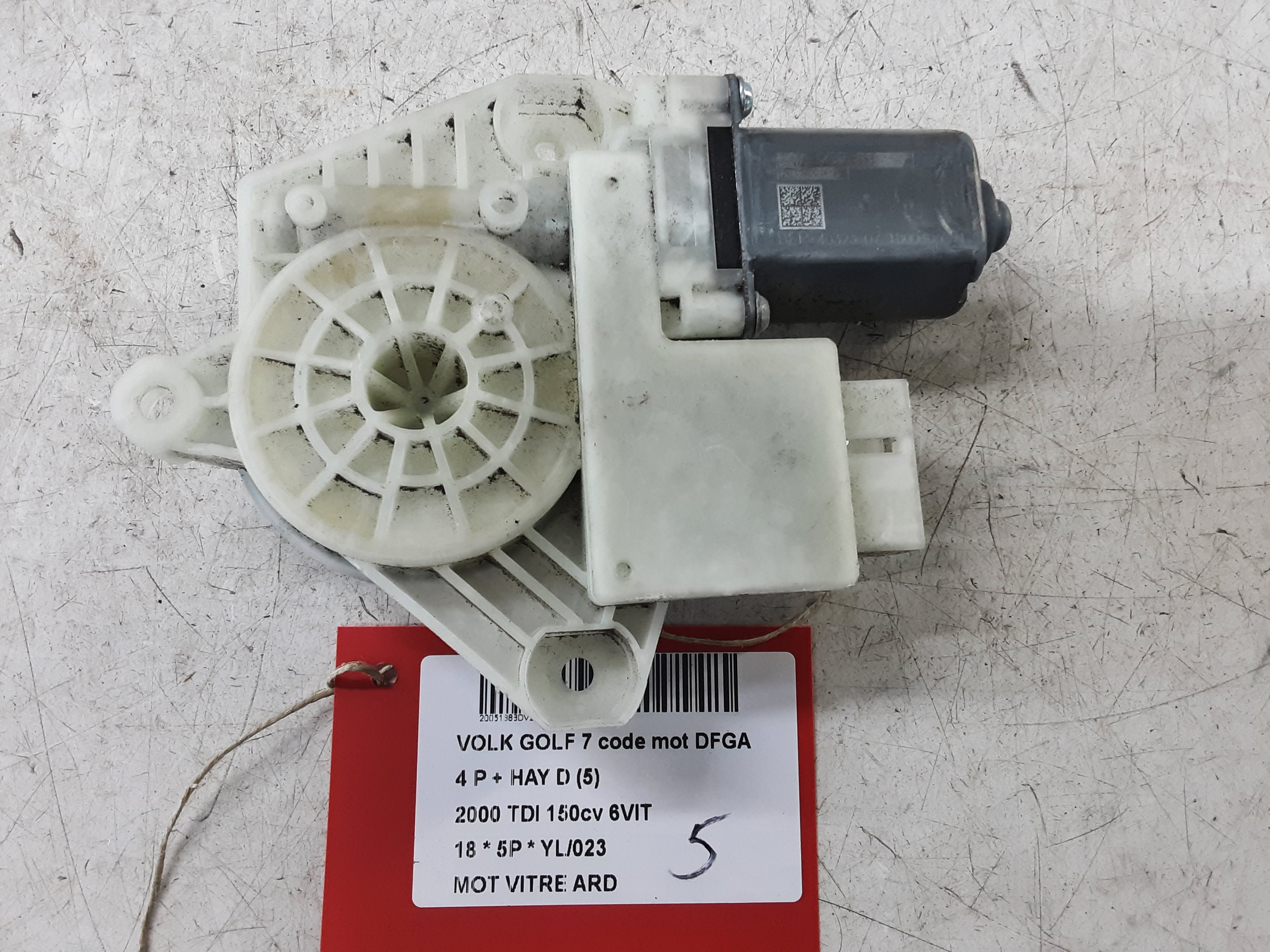 MOTOR RUITMECHANISME ACHTER RECHTS Vw GOLF VII 1/17 - 2/20 FaceLift