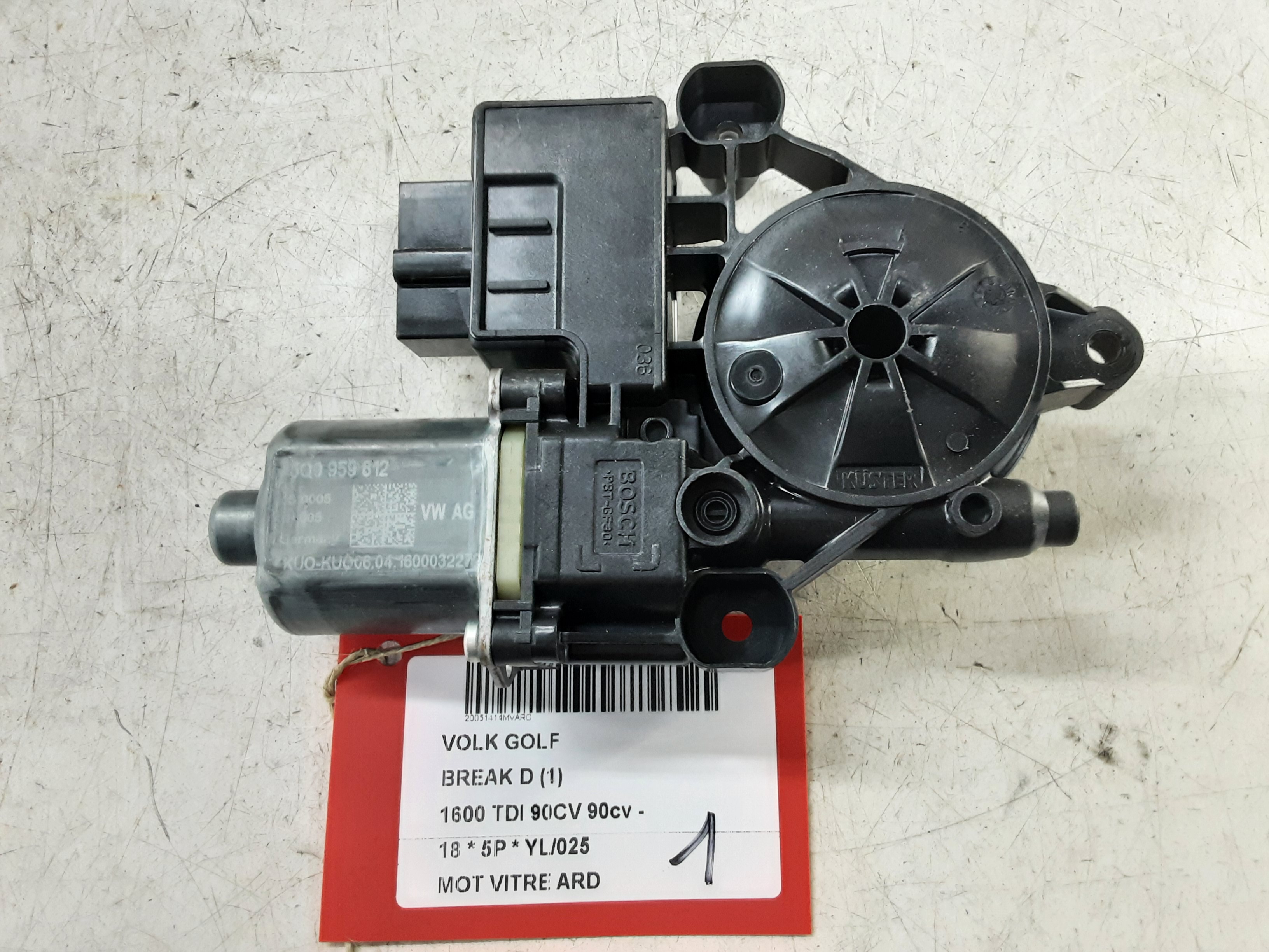 MOTOR RUITMECHANISME ACHTER RECHTS Vw GOLF VII 1/17 - 2/20 FaceLift