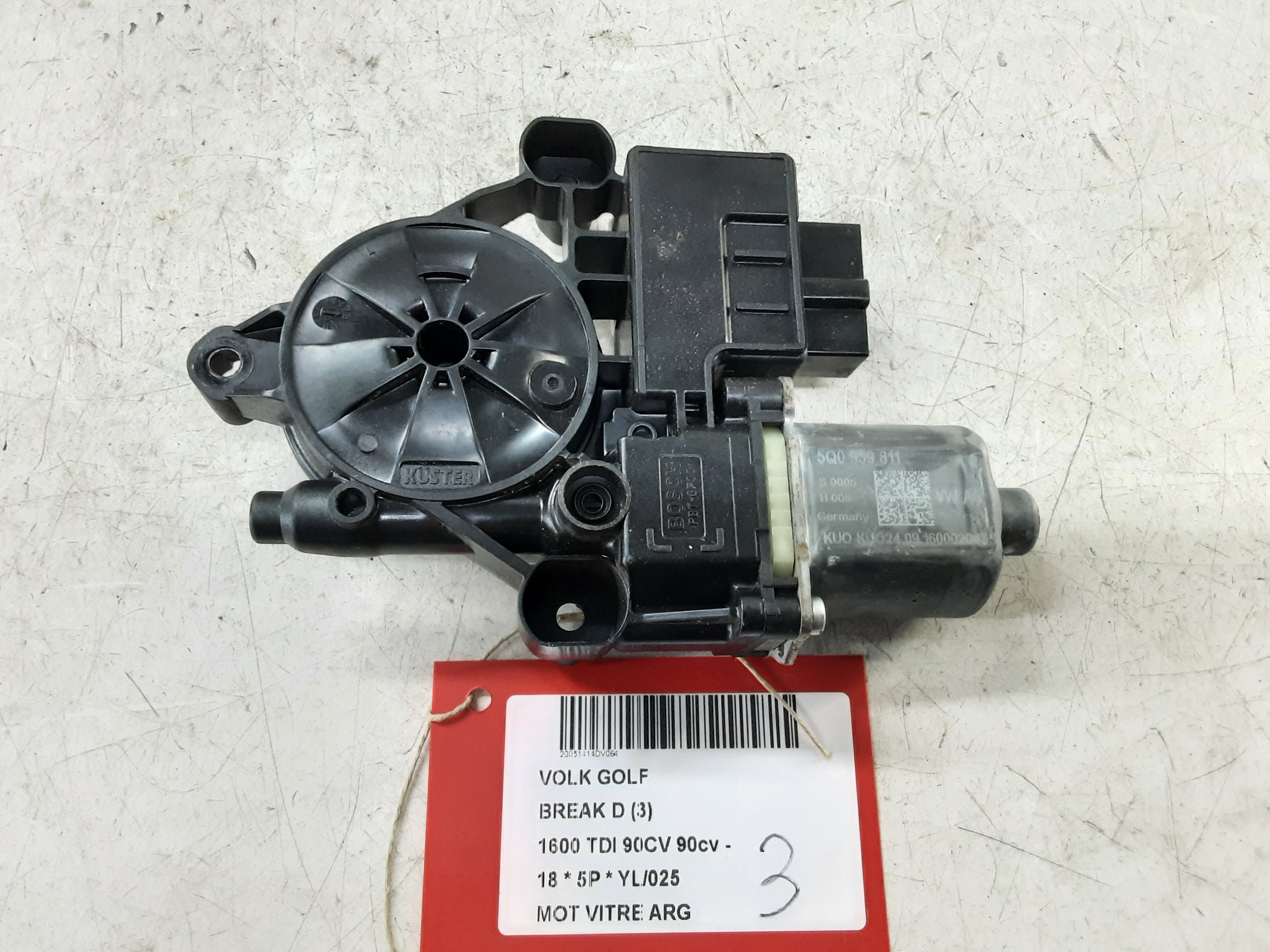MOTOR RUITMECHANISME ACHTER LINKS Vw GOLF VII 1/17 - 2/20 FaceLift