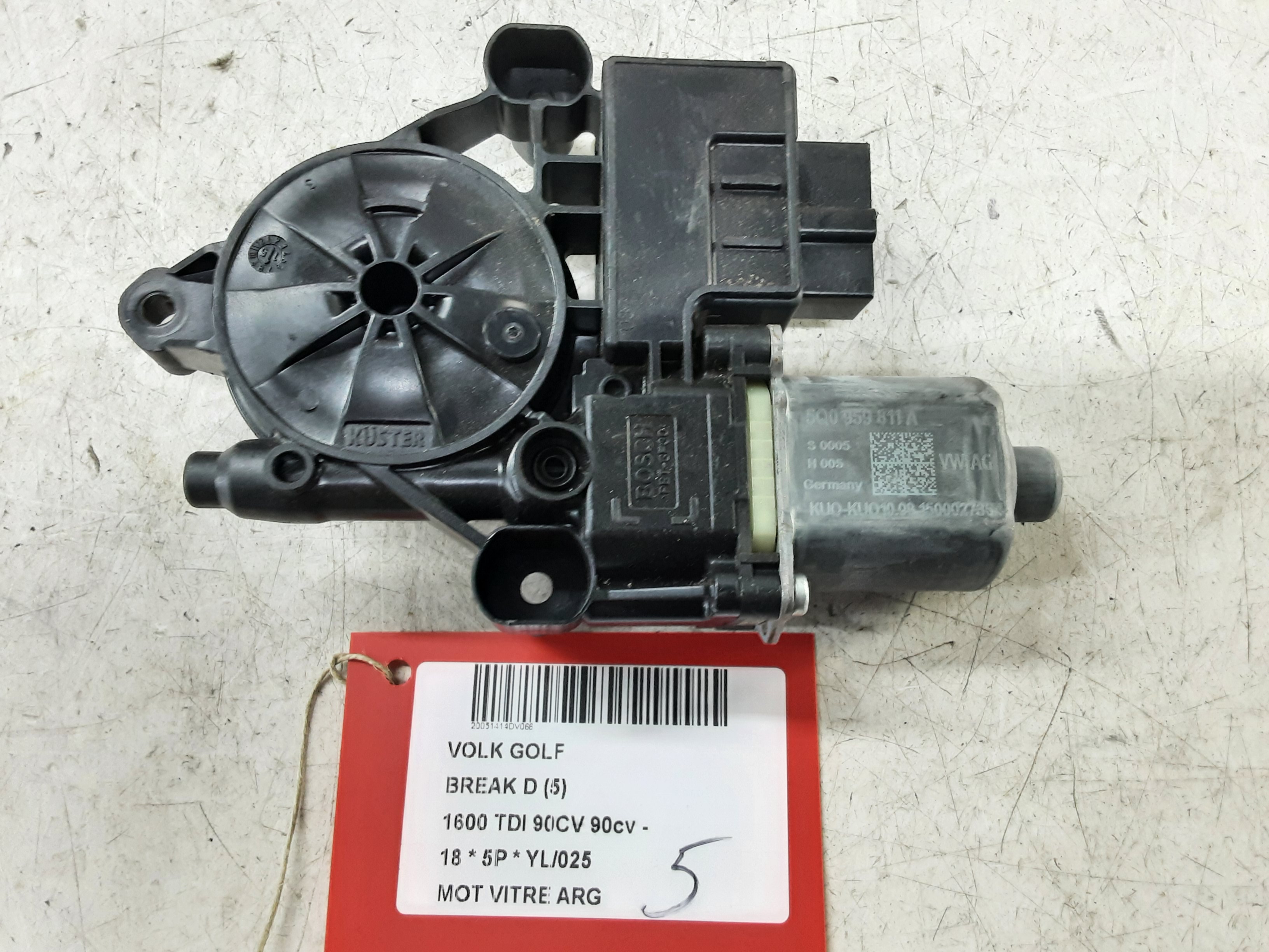 MOTOR RUITMECHANISME ACHTER LINKS Vw GOLF VII 1/17 - 2/20 FaceLift