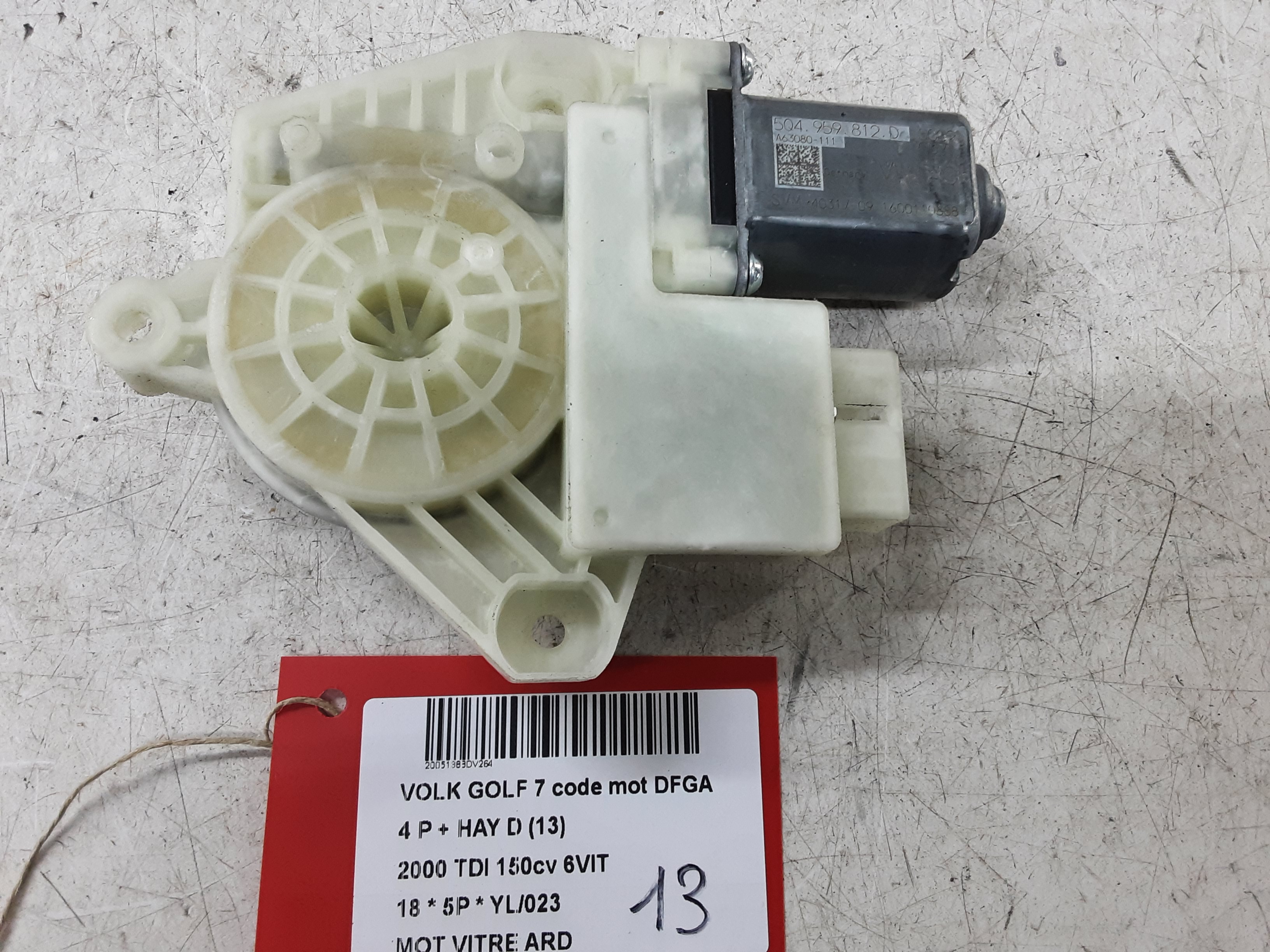 MOTOR RUITMECHANISME ACHTER RECHTS Vw GOLF VII 1/17 - 2/20 FaceLift