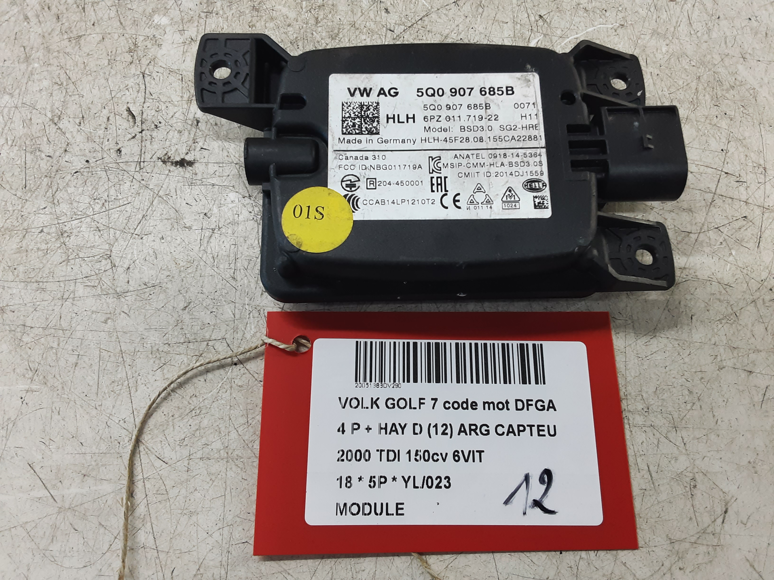 MODULE Vw GOLF VII 1/17 - 2/20 FaceLift