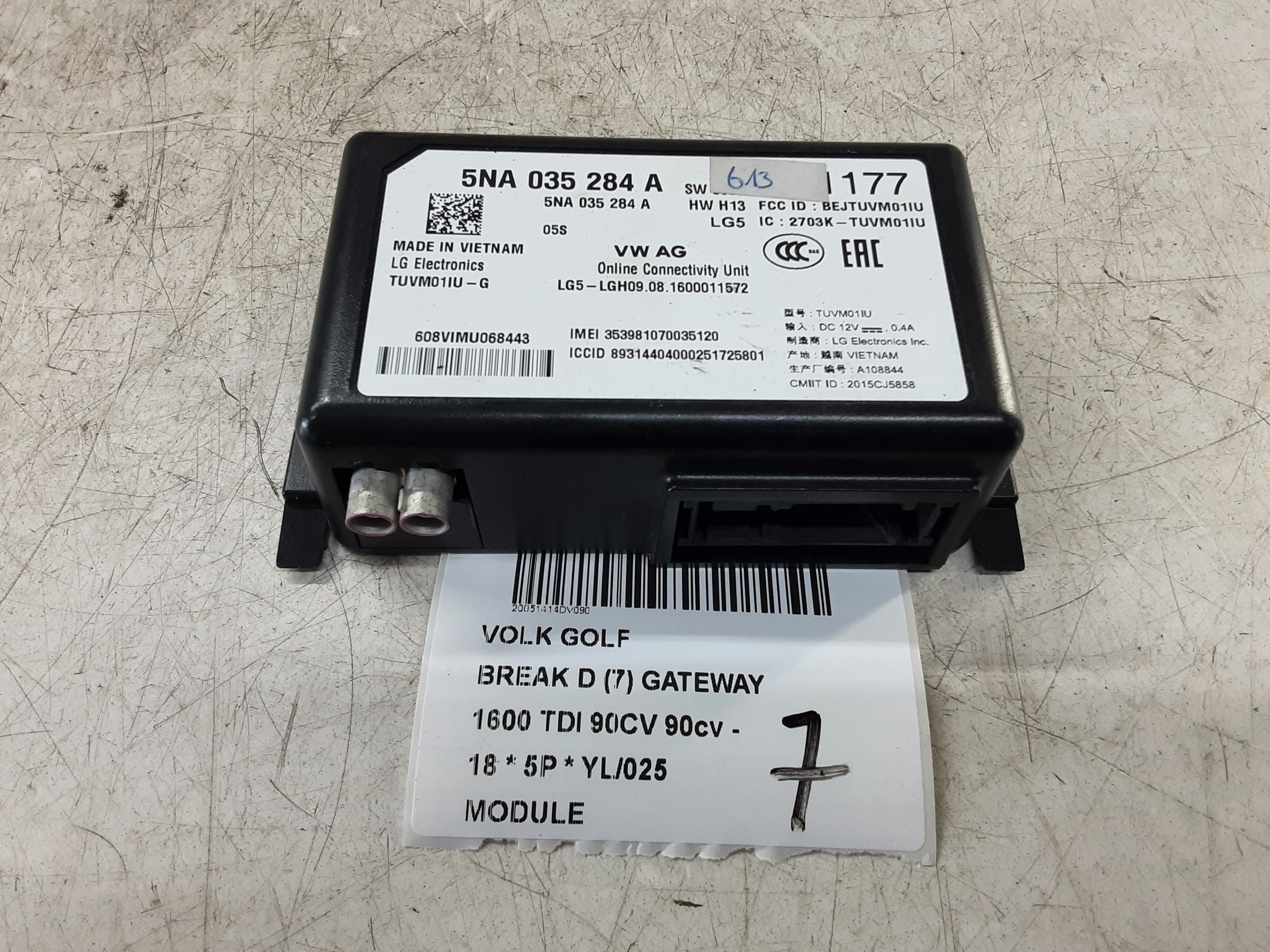 MODULE Vw GOLF VII 1/17 - 2/20 FaceLift