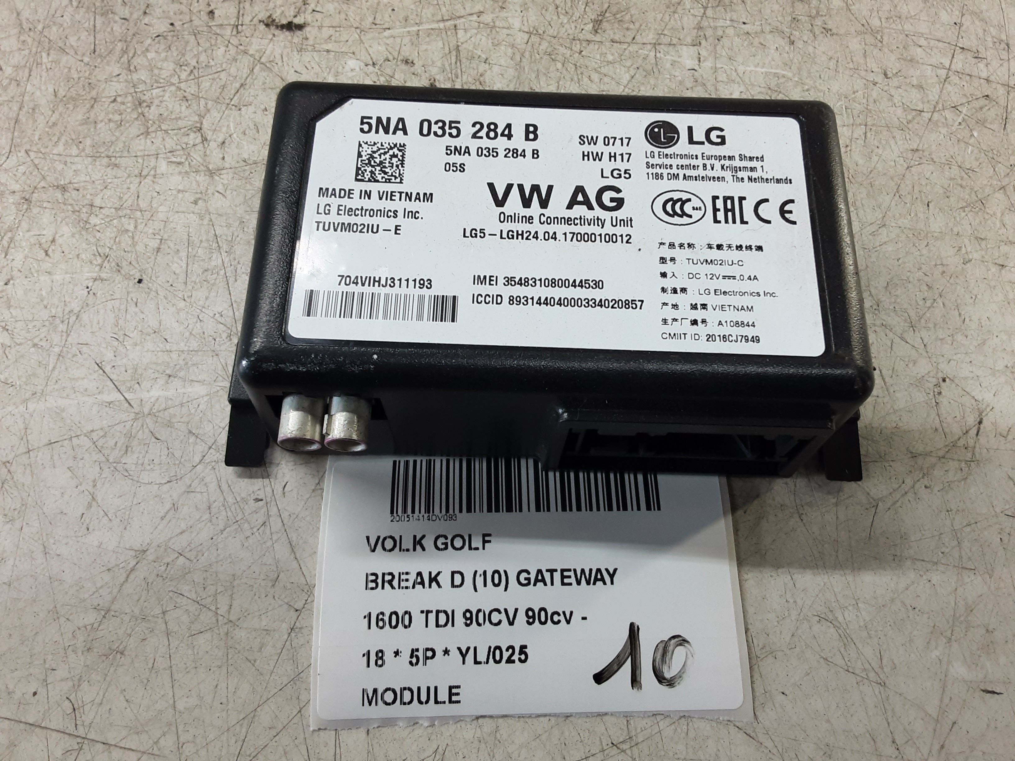 MODULE Vw GOLF VII 1/17 - 2/20 FaceLift