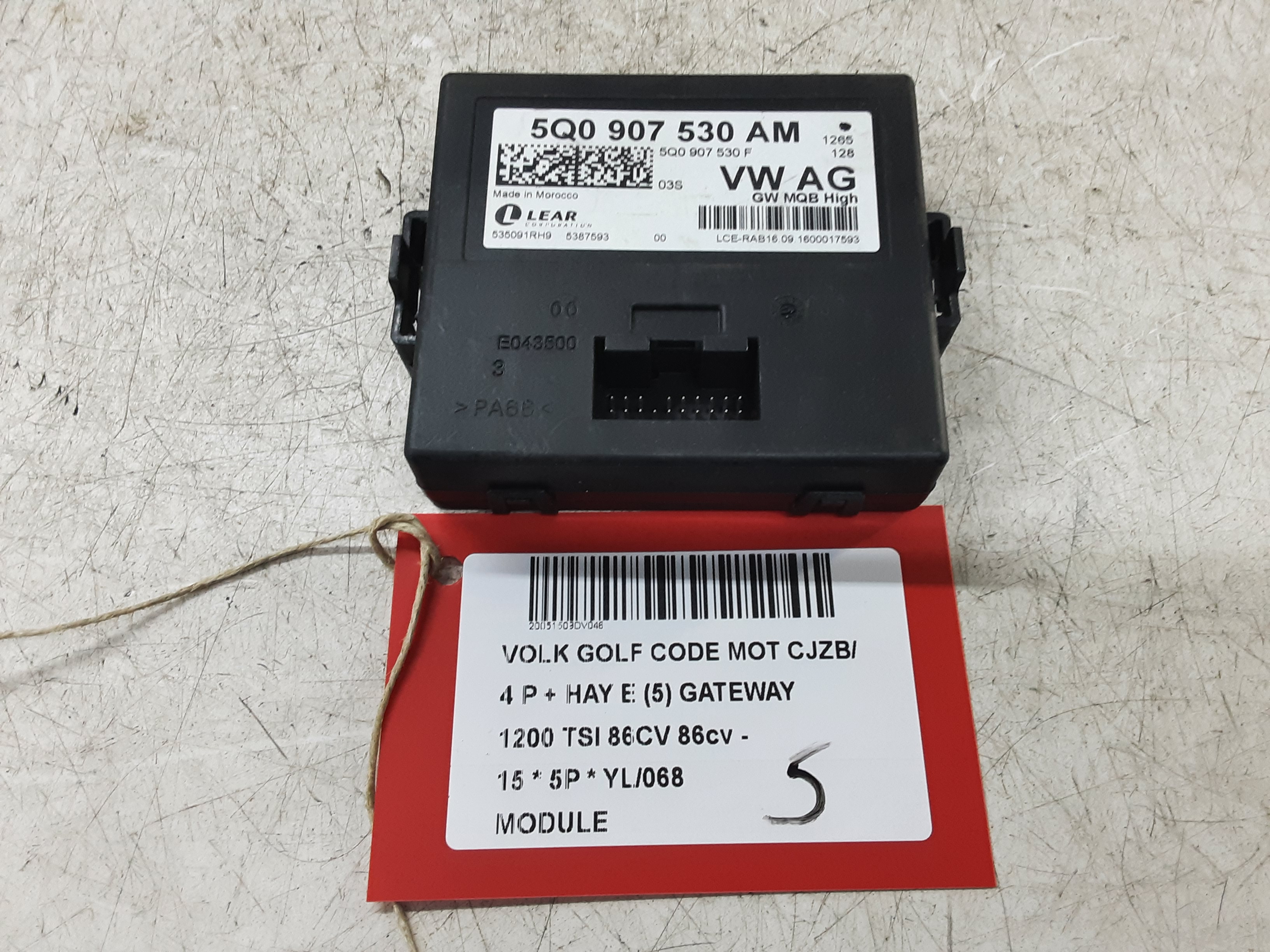 MODULE Vw GOLF VII 11/12 - 17