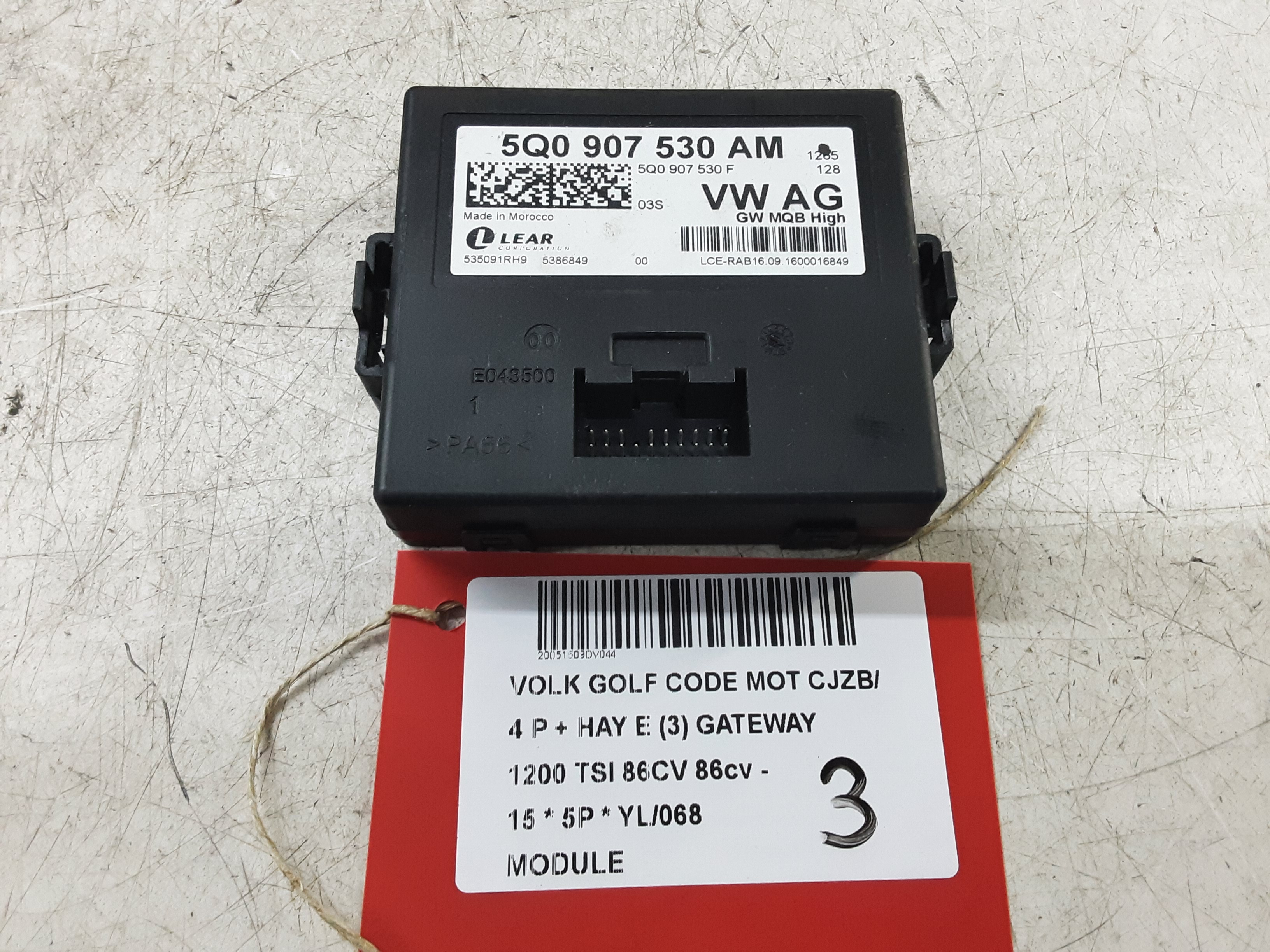MODULE Vw GOLF VII 11/12 - 17