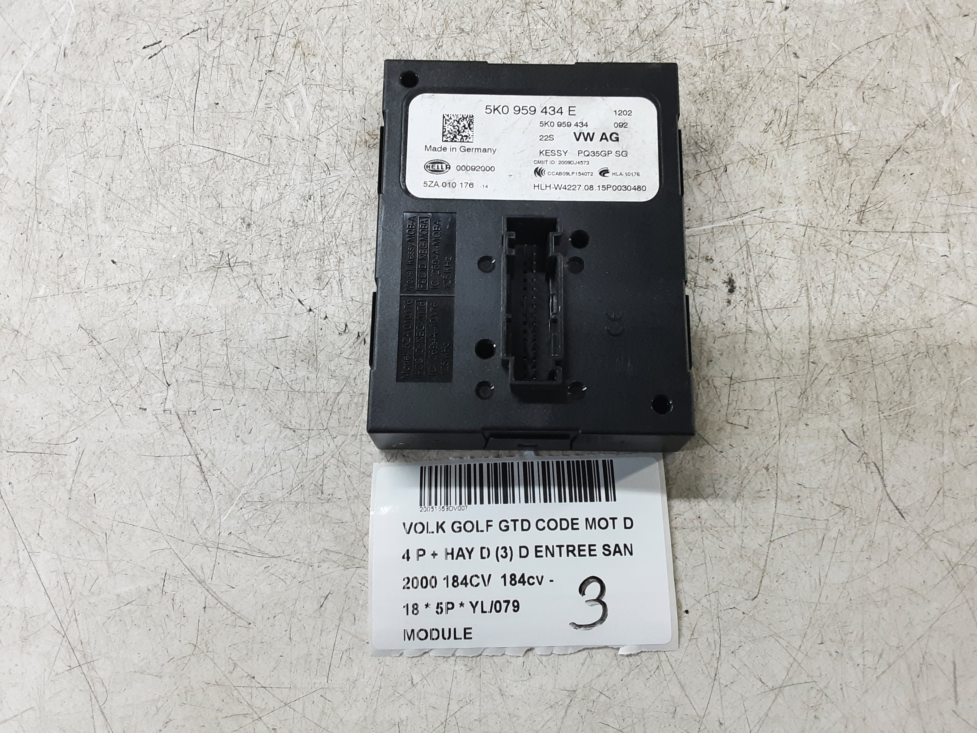 MODULE Vw GOLF VII 1/17 - 2/20 FaceLift