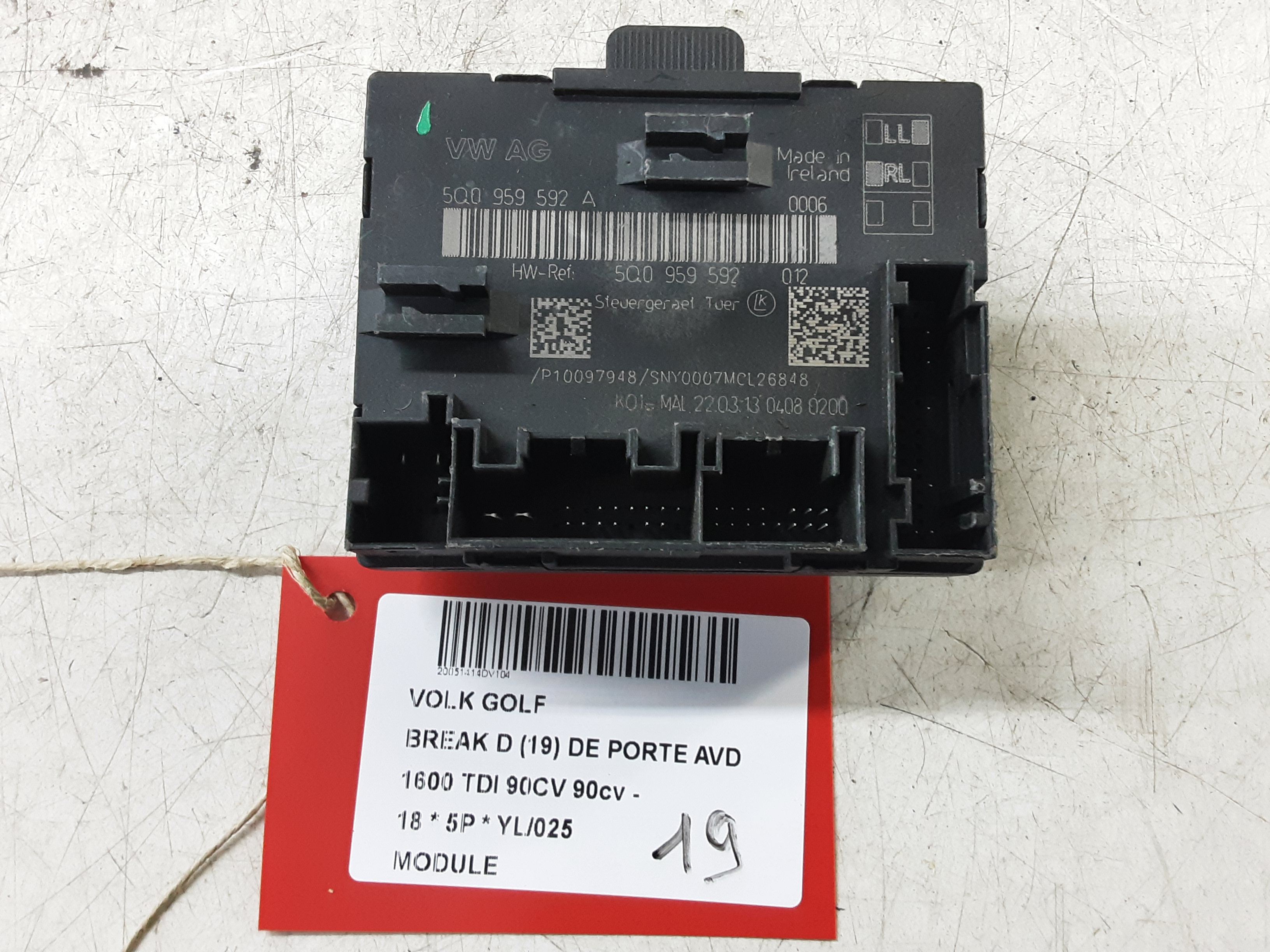 MODULE Vw GOLF VII 1/17 - 2/20 FaceLift MODULE Vw GOLF VII 1/17 - 2/20 FaceLift