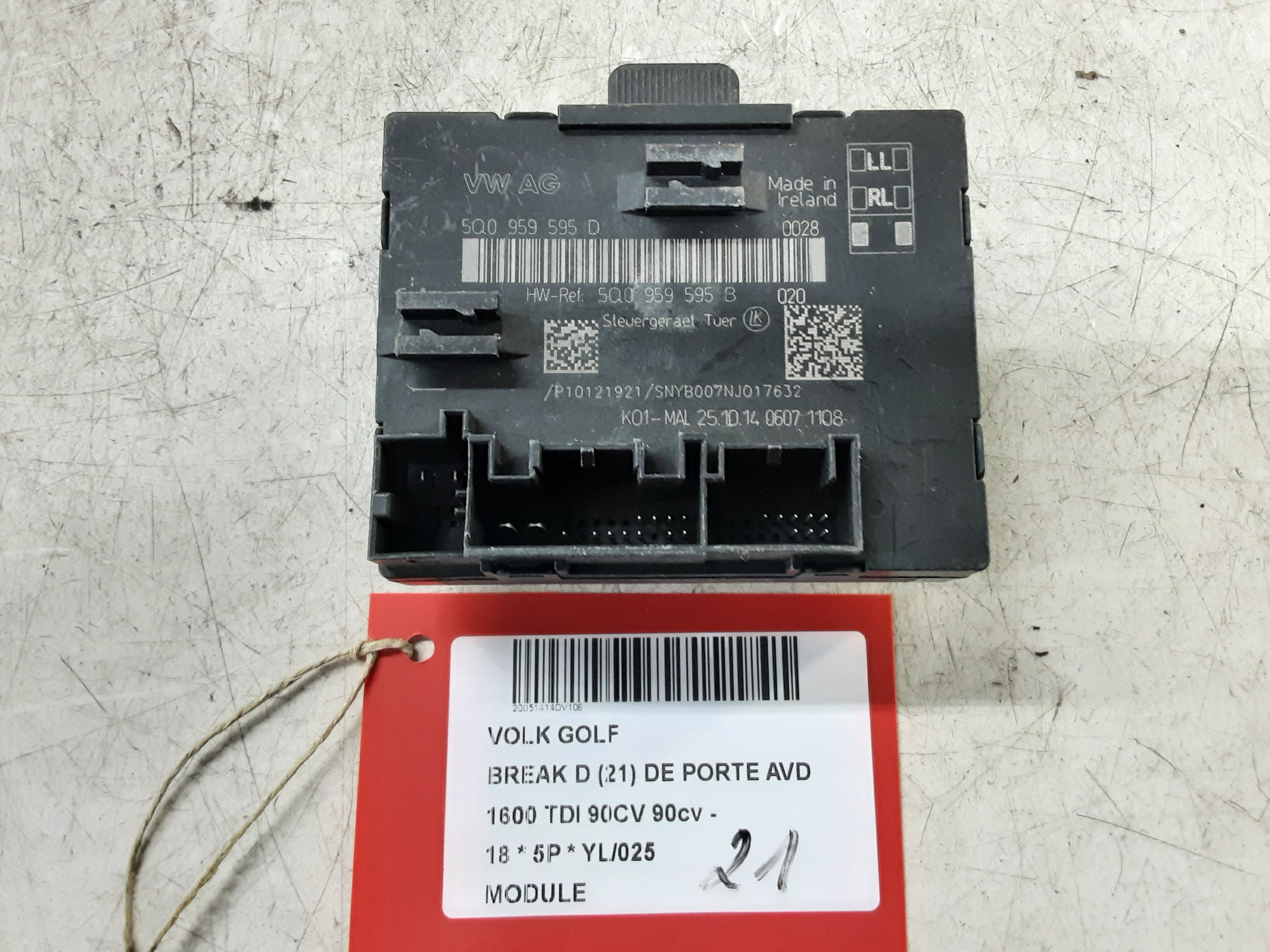 MODULE Vw GOLF VII 1/17 - 2/20 FaceLift