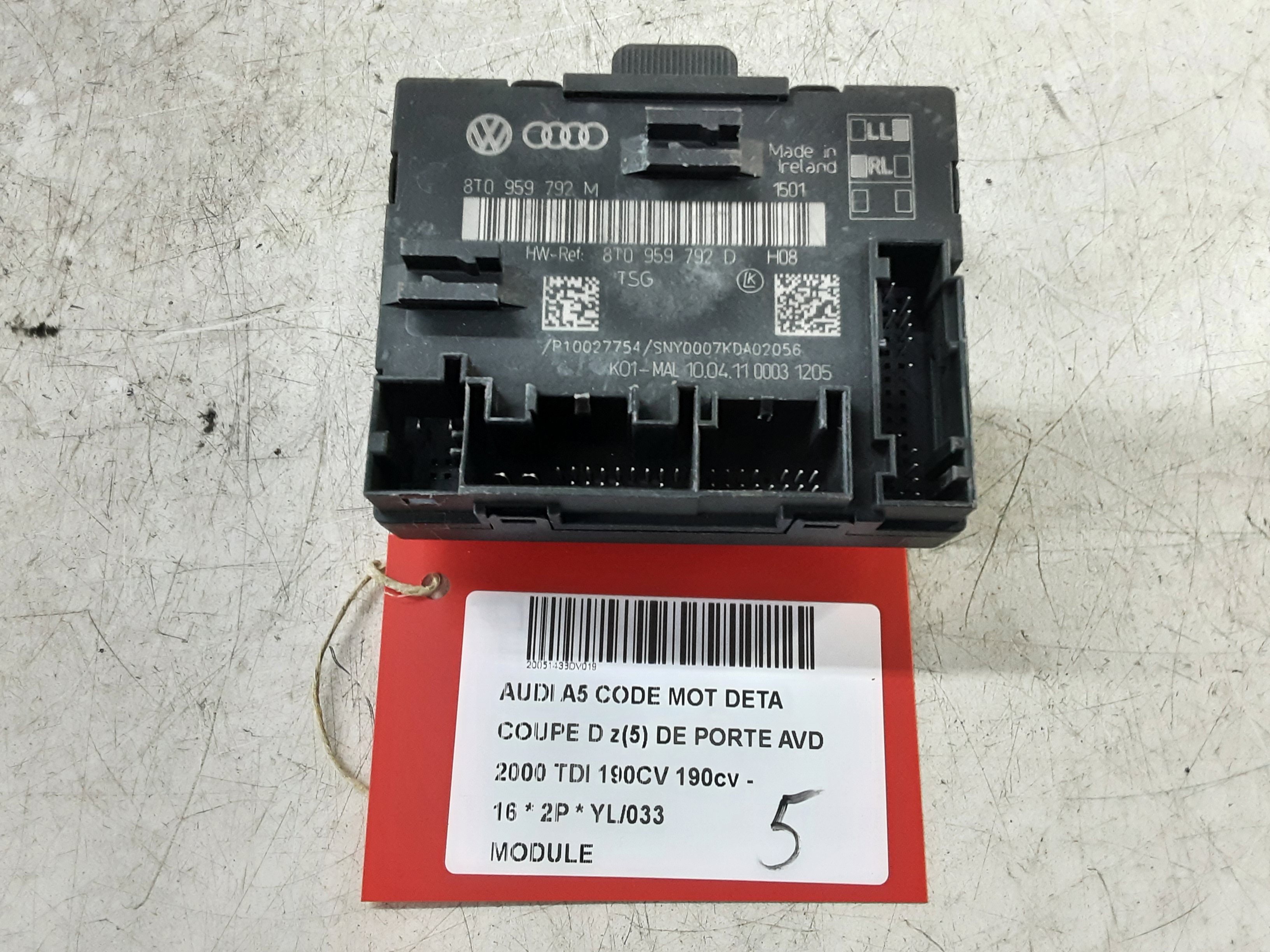 MODULE Audi A5 COUPE 5/16+