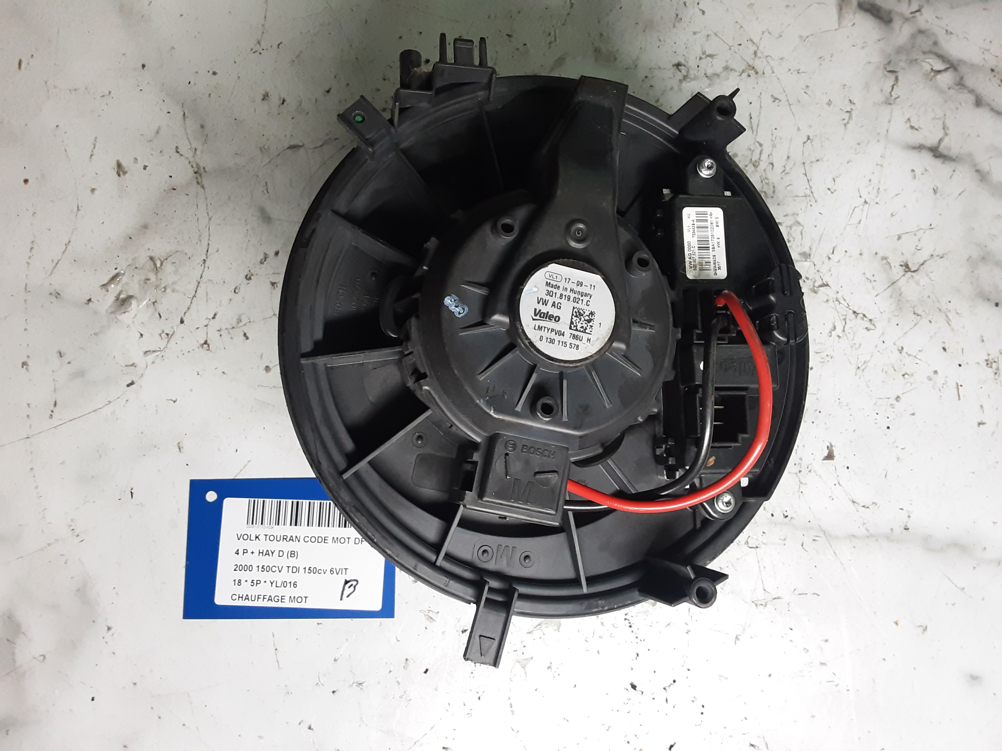 MOT VERWARMING Vw TOURAN 09/15+