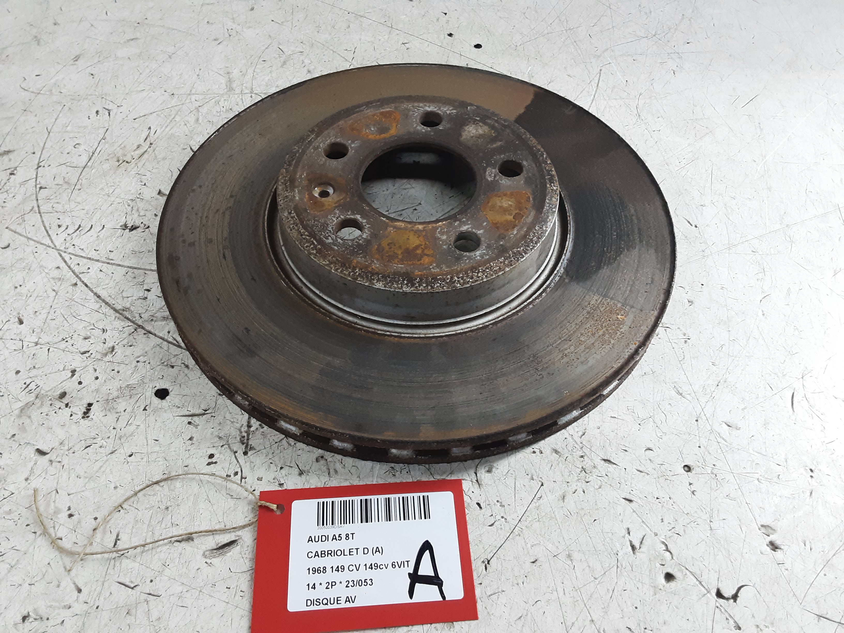 REMSCHIJF VOOR Audi A5 CABRIO 8/11 - 12/16