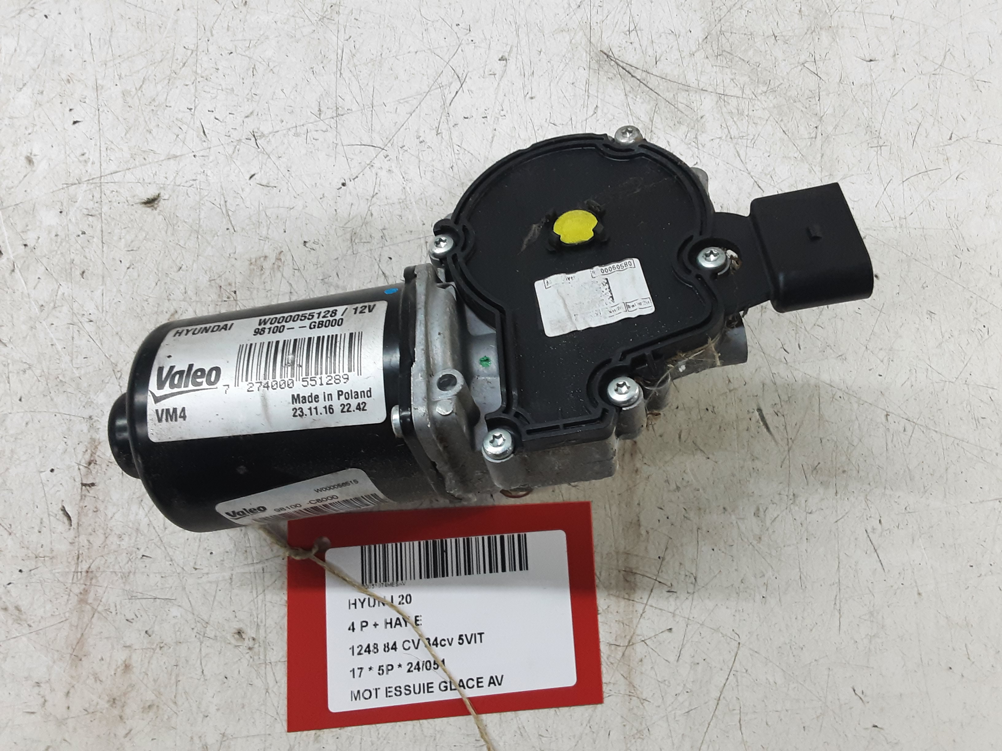 MOTOR RUITENWISSERS VOOR Hyundai I20 (3) 01/15 - 8/18