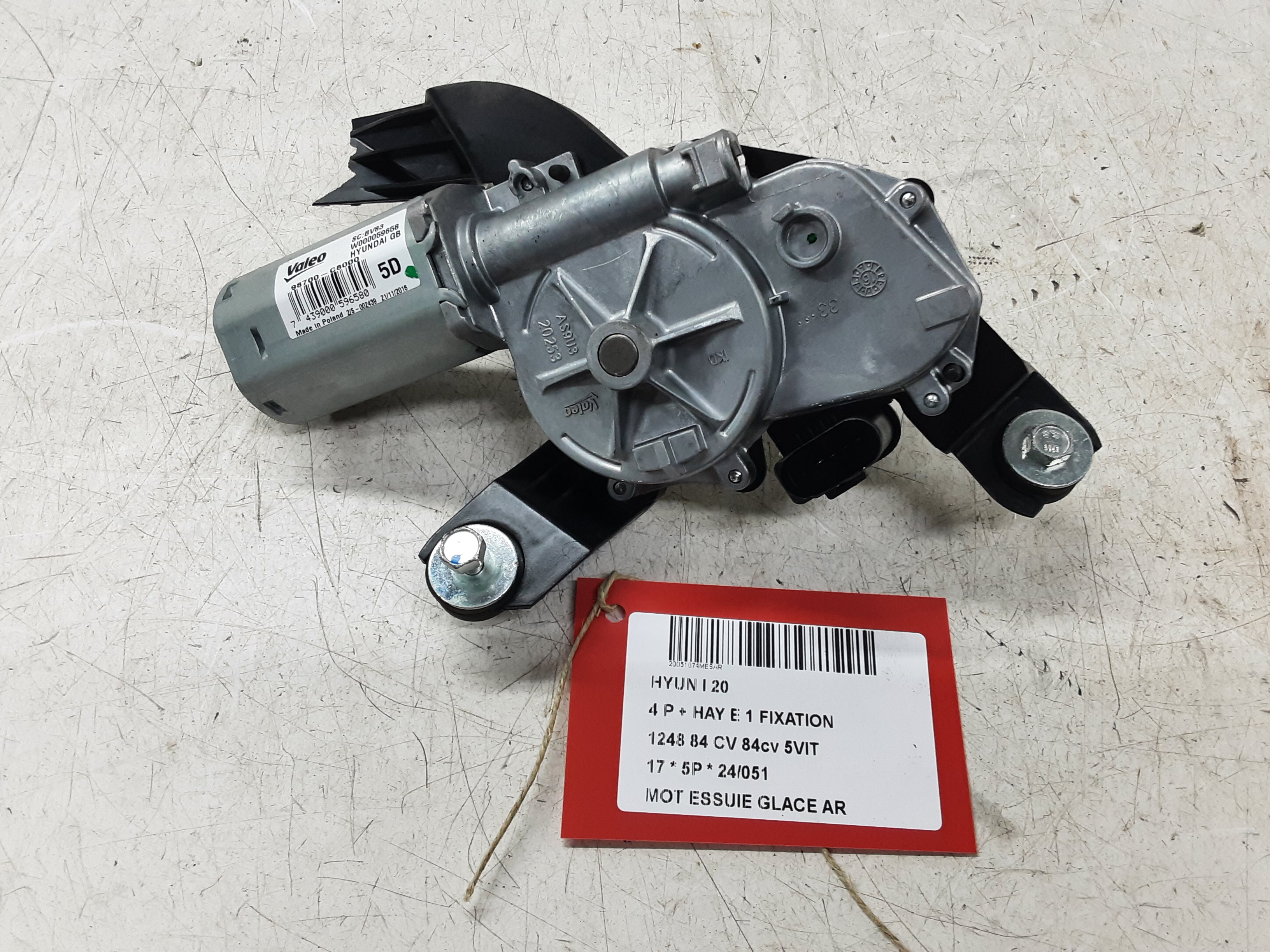 RUITENWISSERMOTOR ACHTER Hyundai I20 (3) 01/15 - 8/18