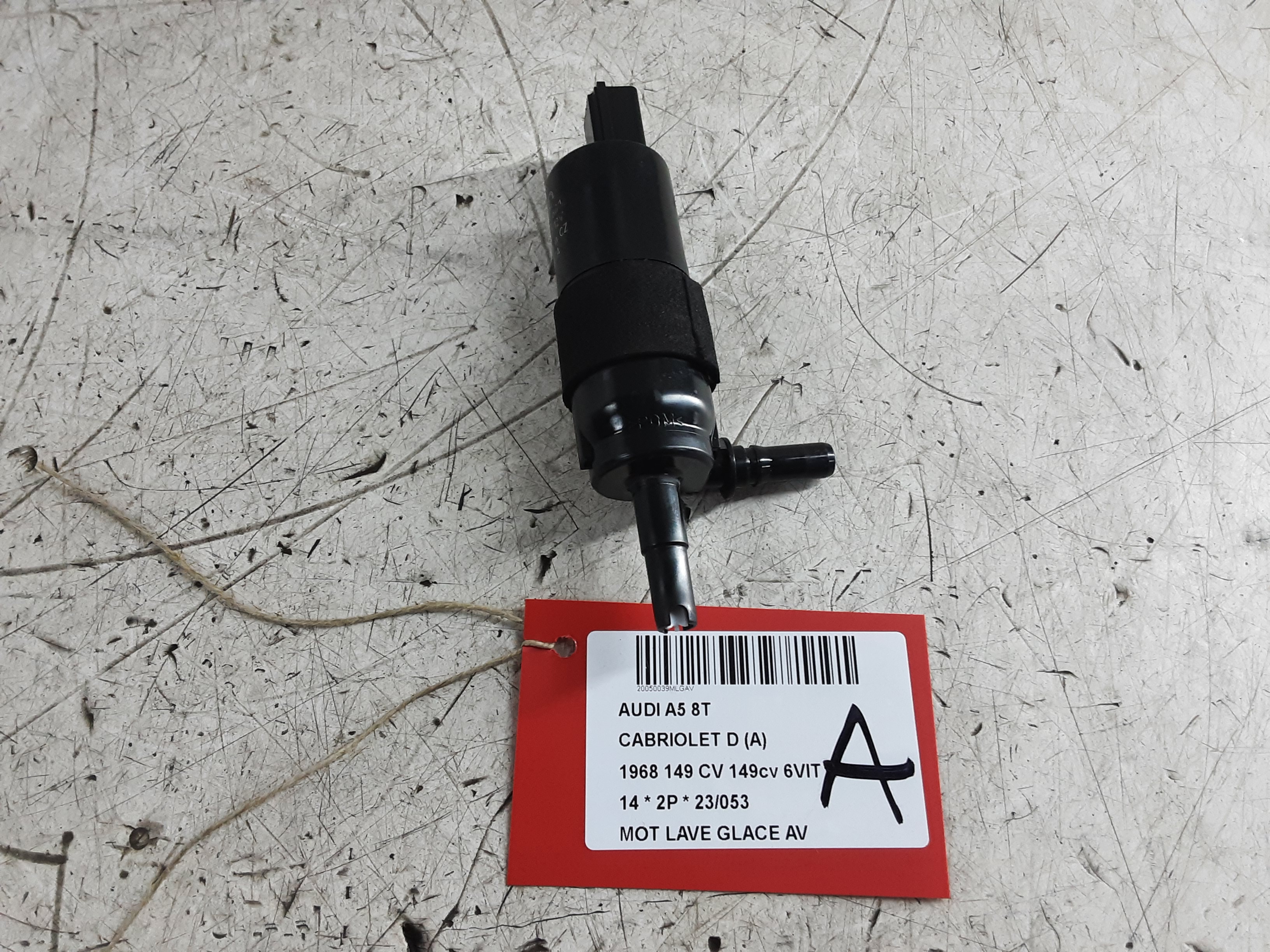 MOTOR RUITENWASSERS VOOR Audi A5 CABRIO 8/11 - 12/16