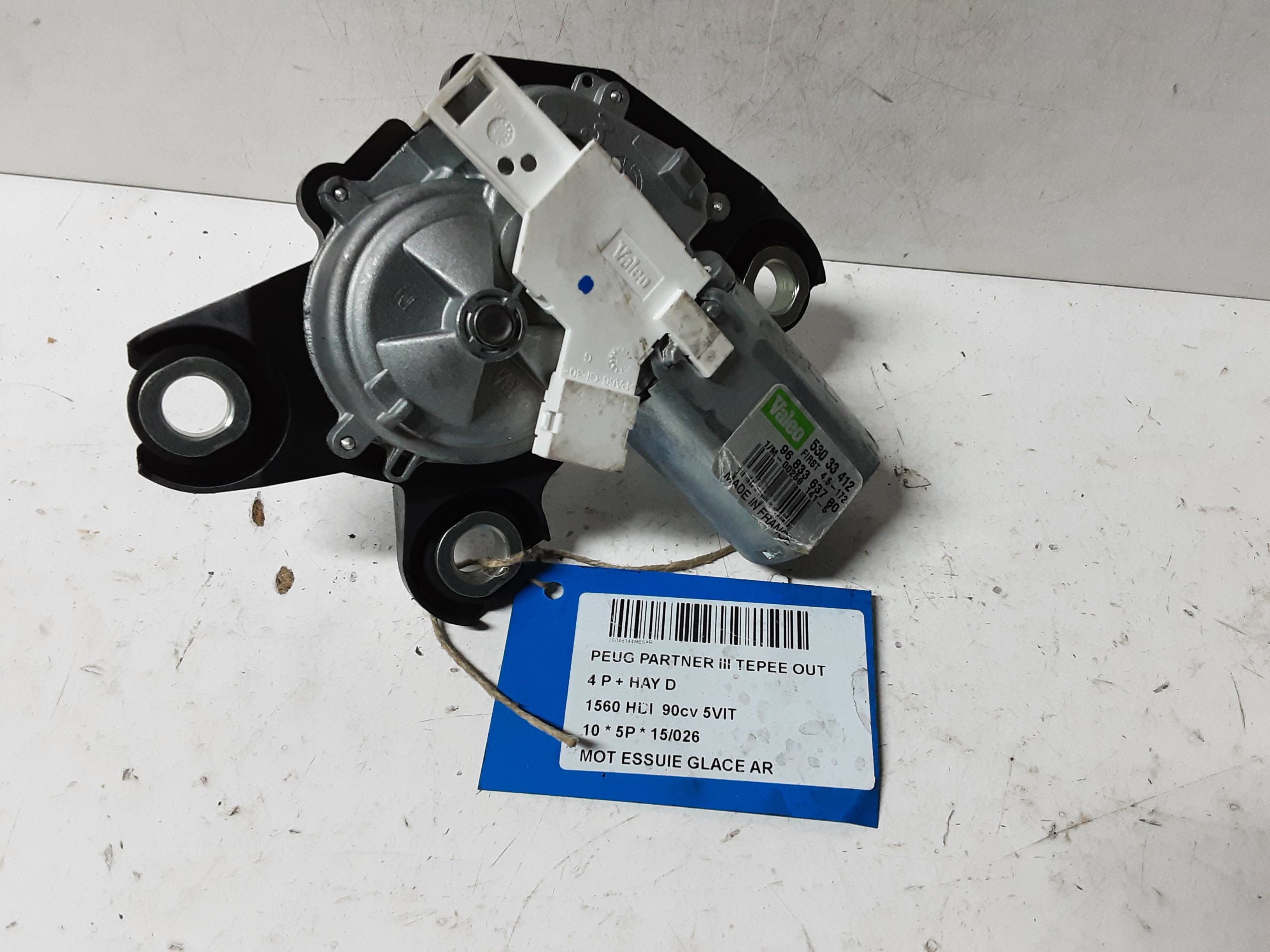 MOTEUR D&#039;ESSUIE-GLACE ARRIERE Peugeot PARTNER 08 - 18