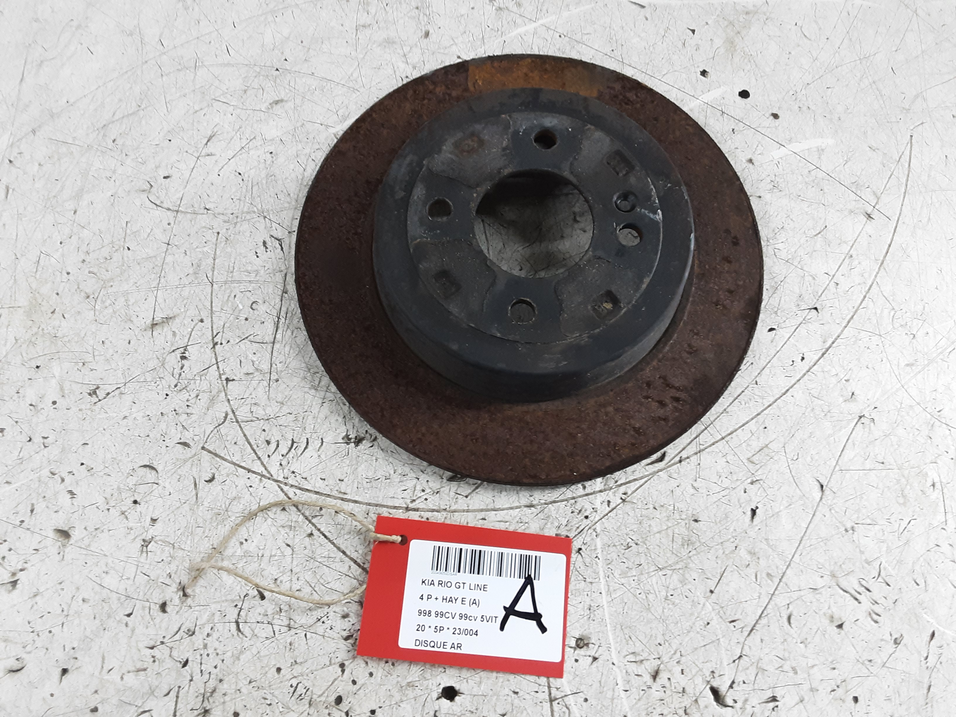 DISQUE ARRIERE Kia RIO 01/17+ DISQUE ARRIERE Kia RIO 01/17+