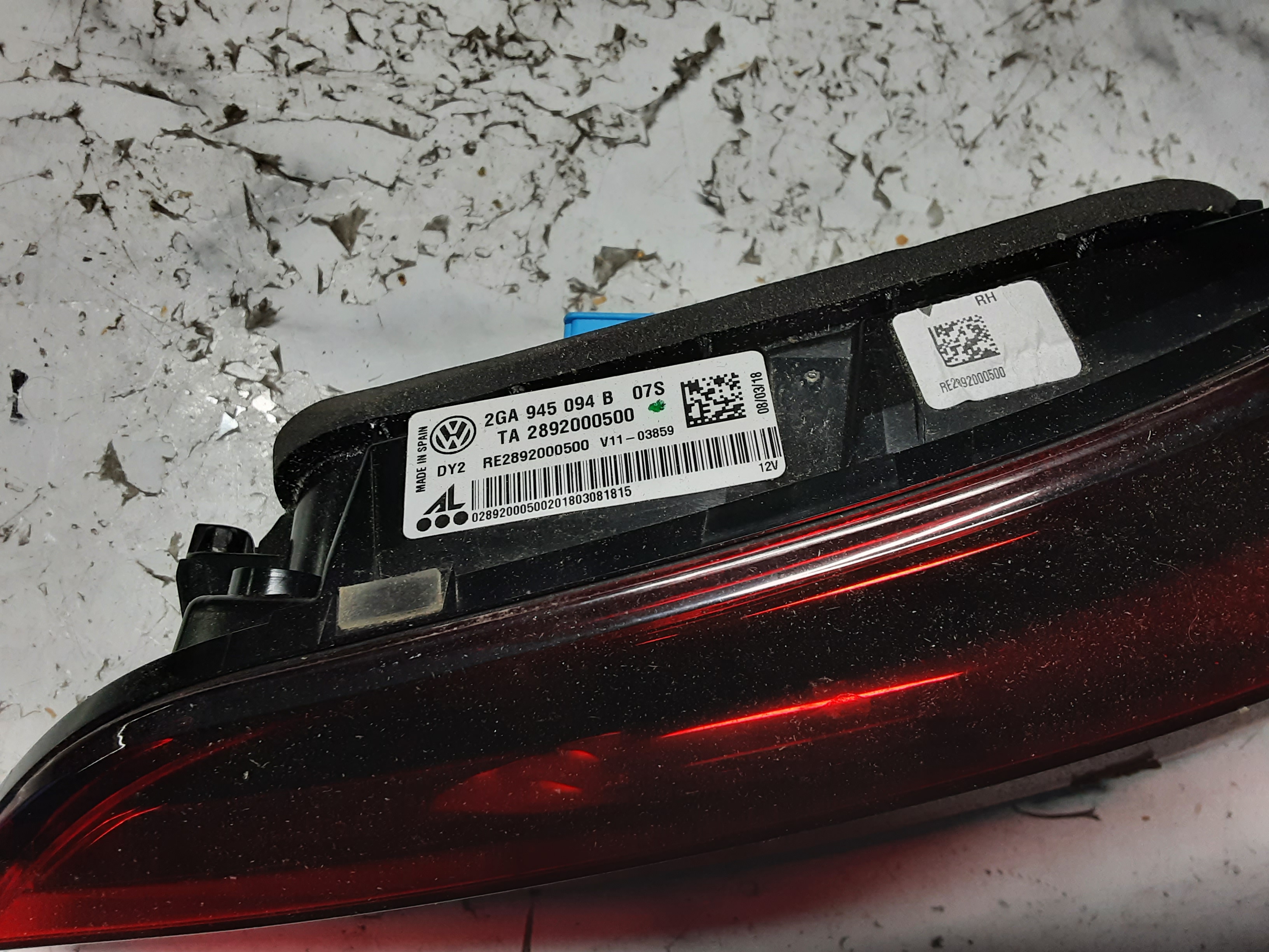 LICHT ACHTERKLEP RECHTS Vw T-ROC 10/17 - 4/22